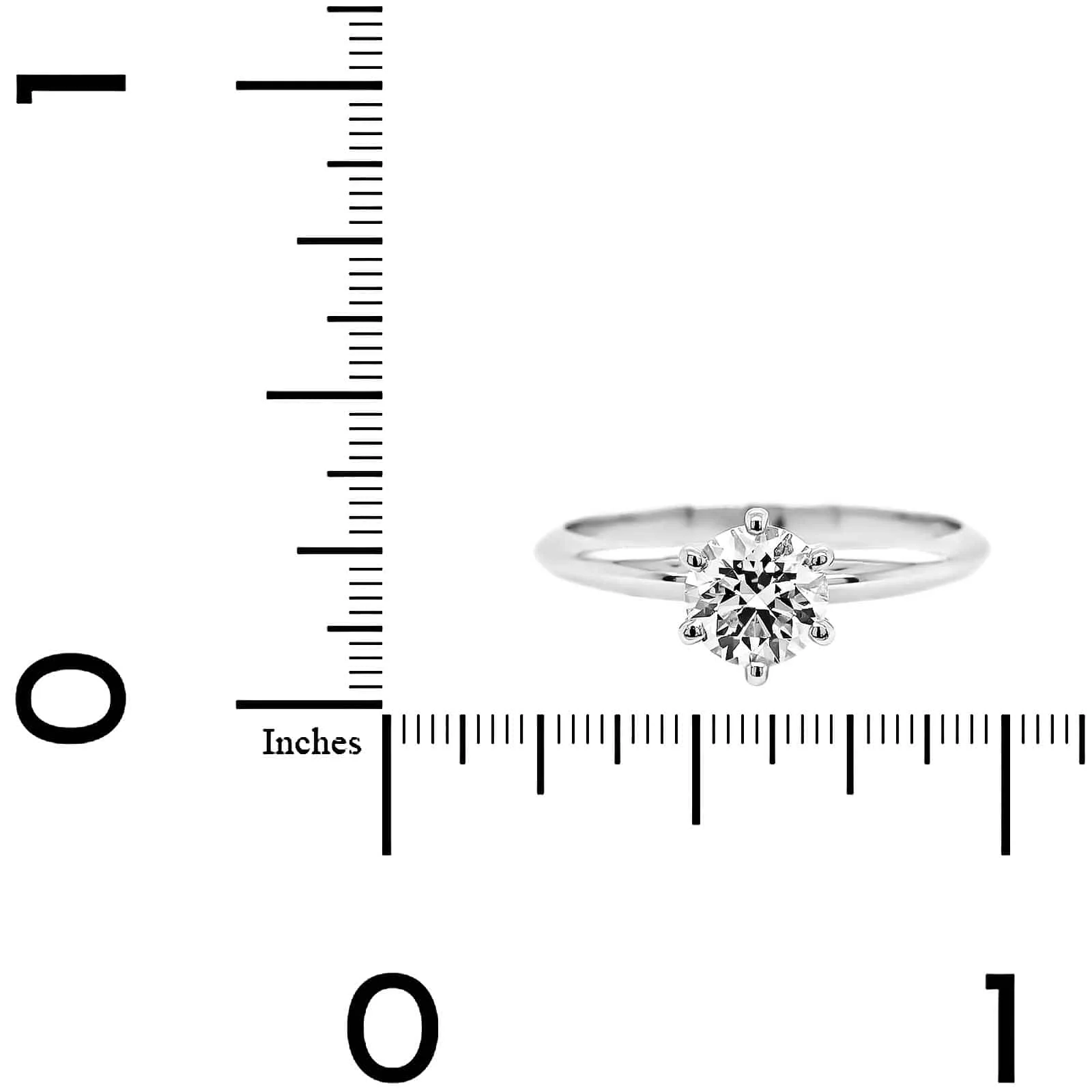 Platinum Round Diamond Solitaire Engagement Ring - Image 4