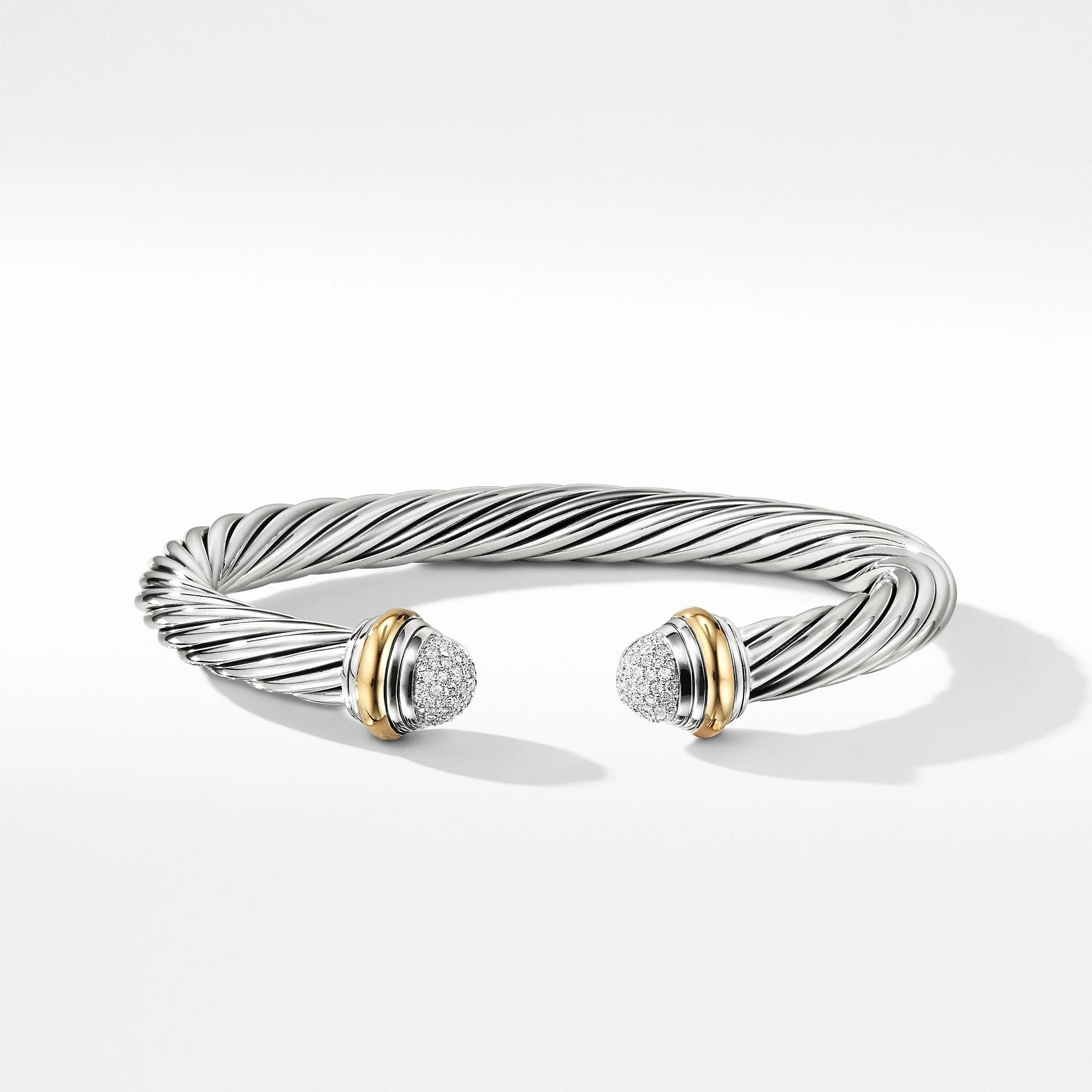 Cable Classics Collection® Bracelet with Diamonds and 18K Gold - Image 2