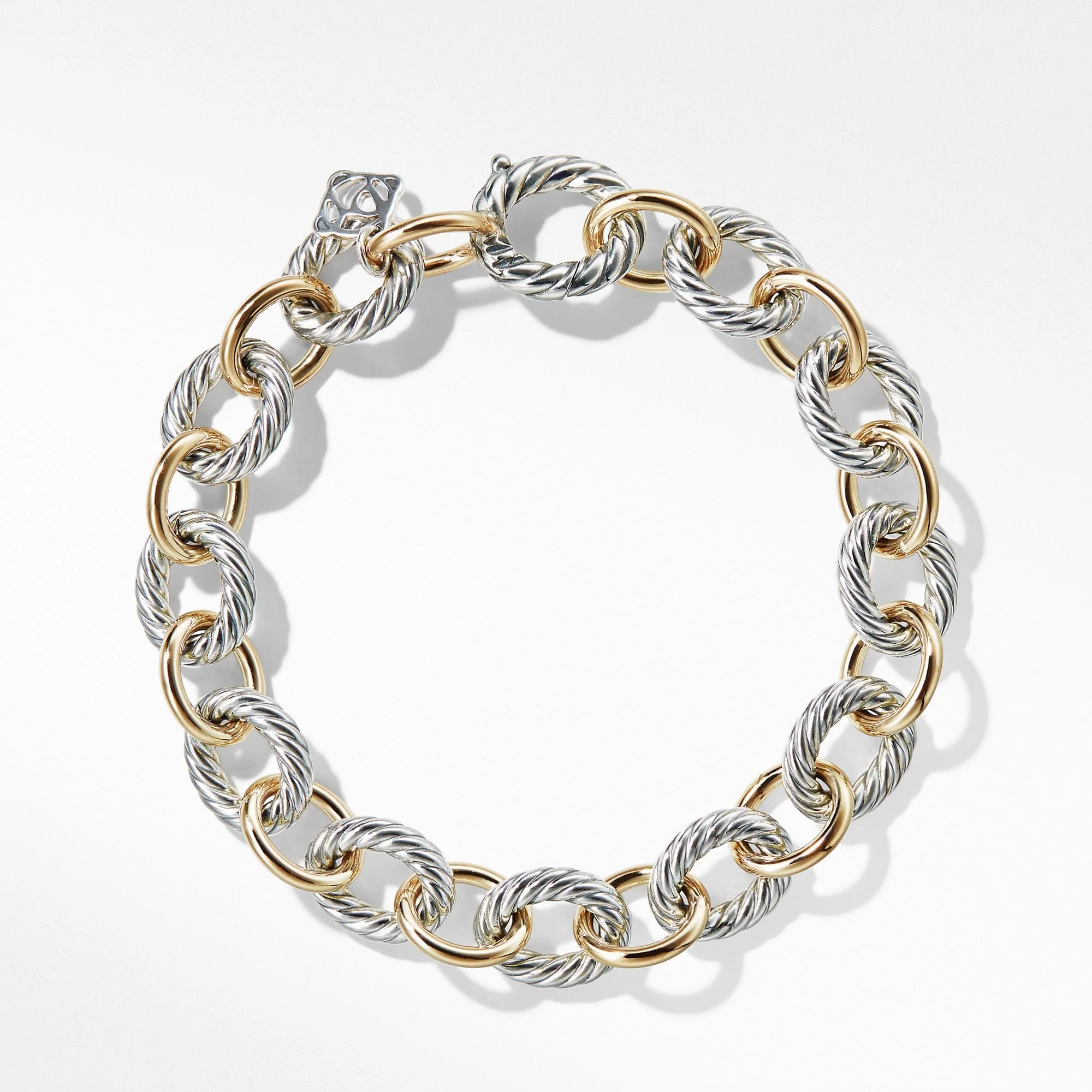 Medium Oval Link Bracelet with 18K Gold - Image 3