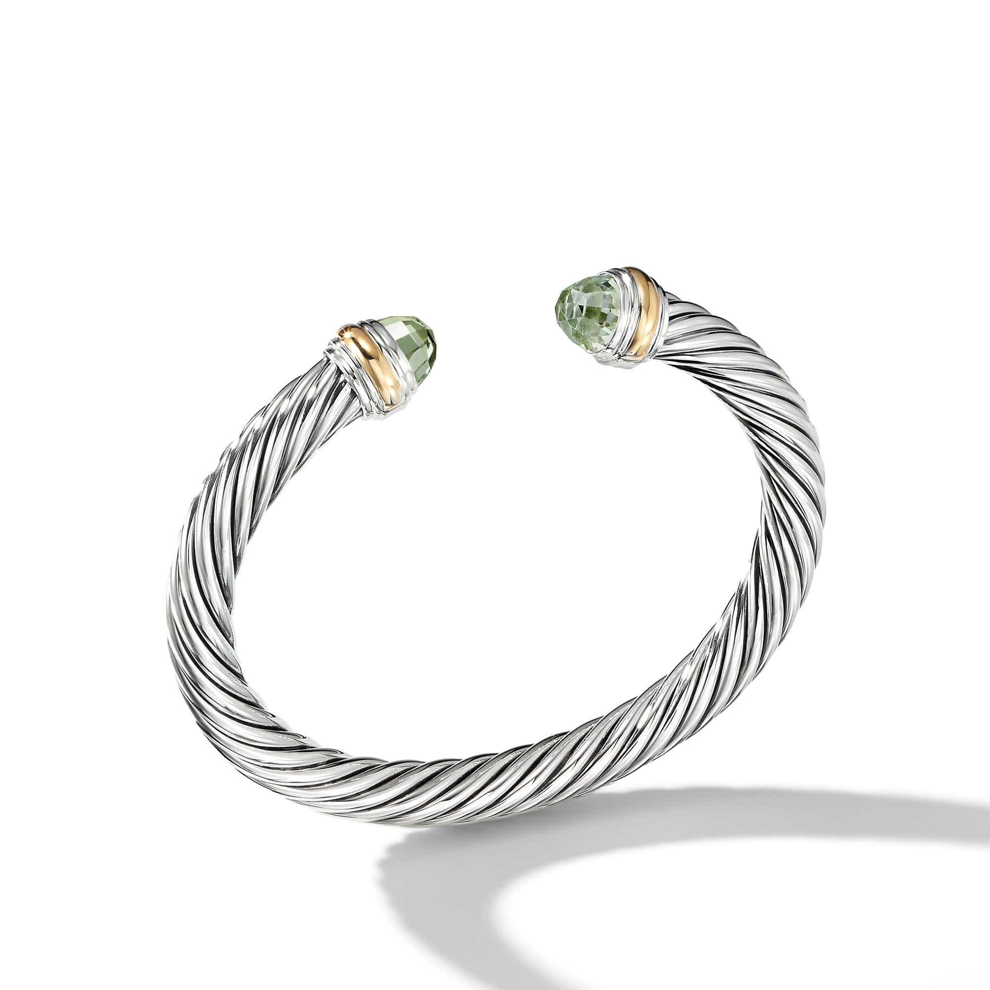 Cable Classics Collection® Bracelet with Prasiolite and 14K Gold - Image 3