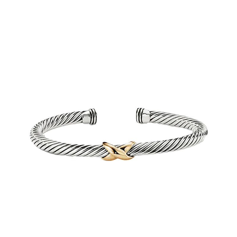 X Bracelet with Gold