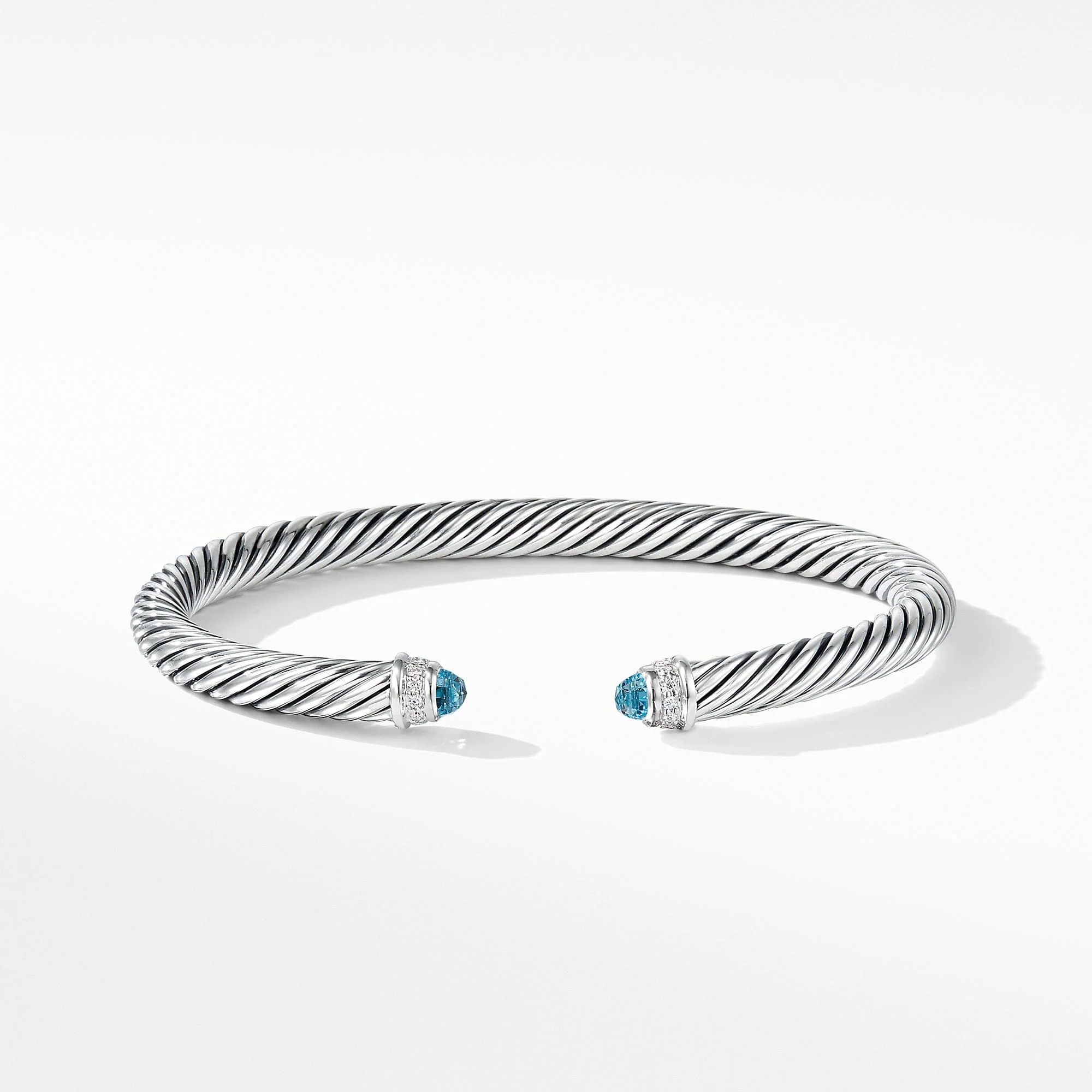 Cable Classics Bracelet with Blue Topaz and Diamonds - Image 3