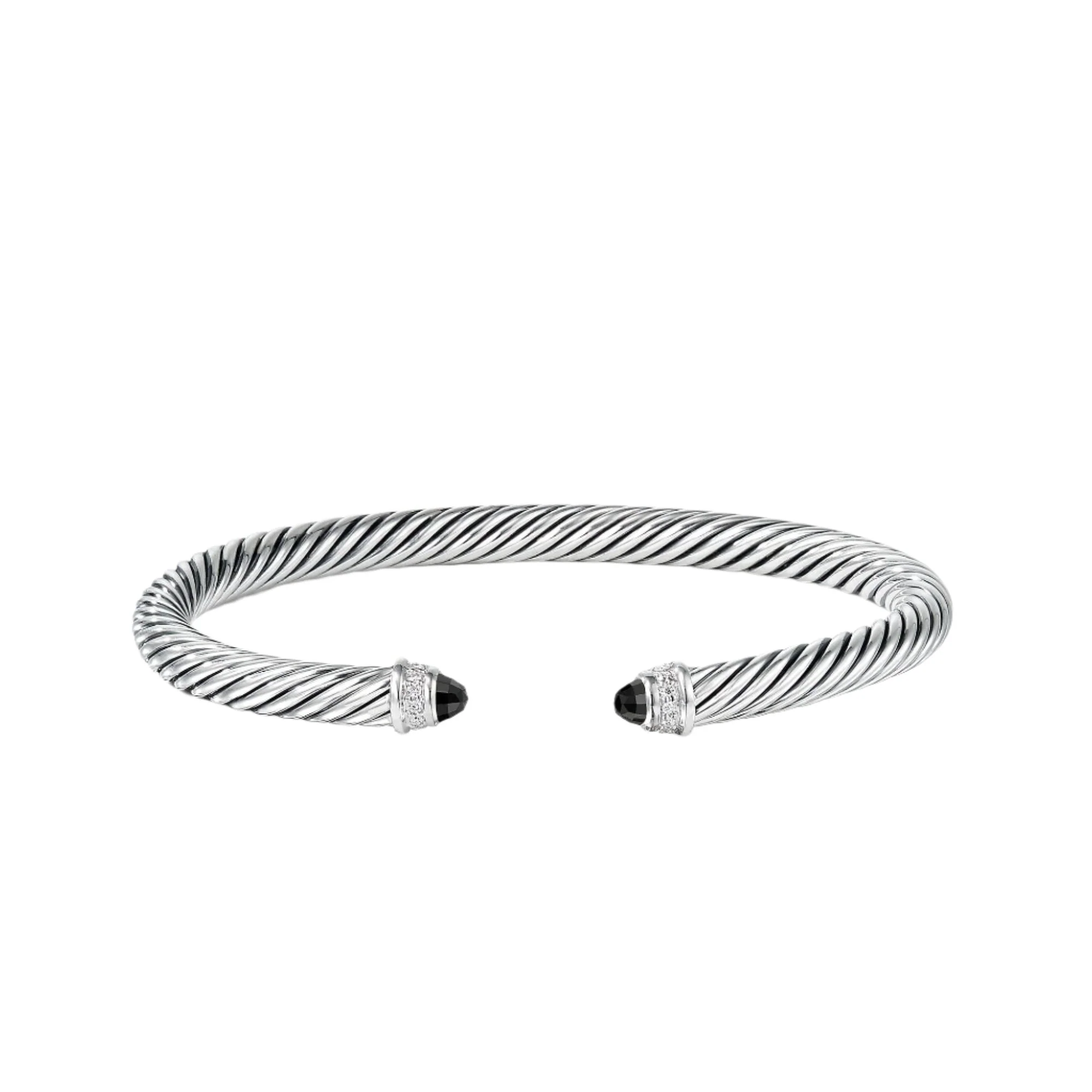 Cable Classics Bracelet with Black Onyx and Diamonds - Image 3