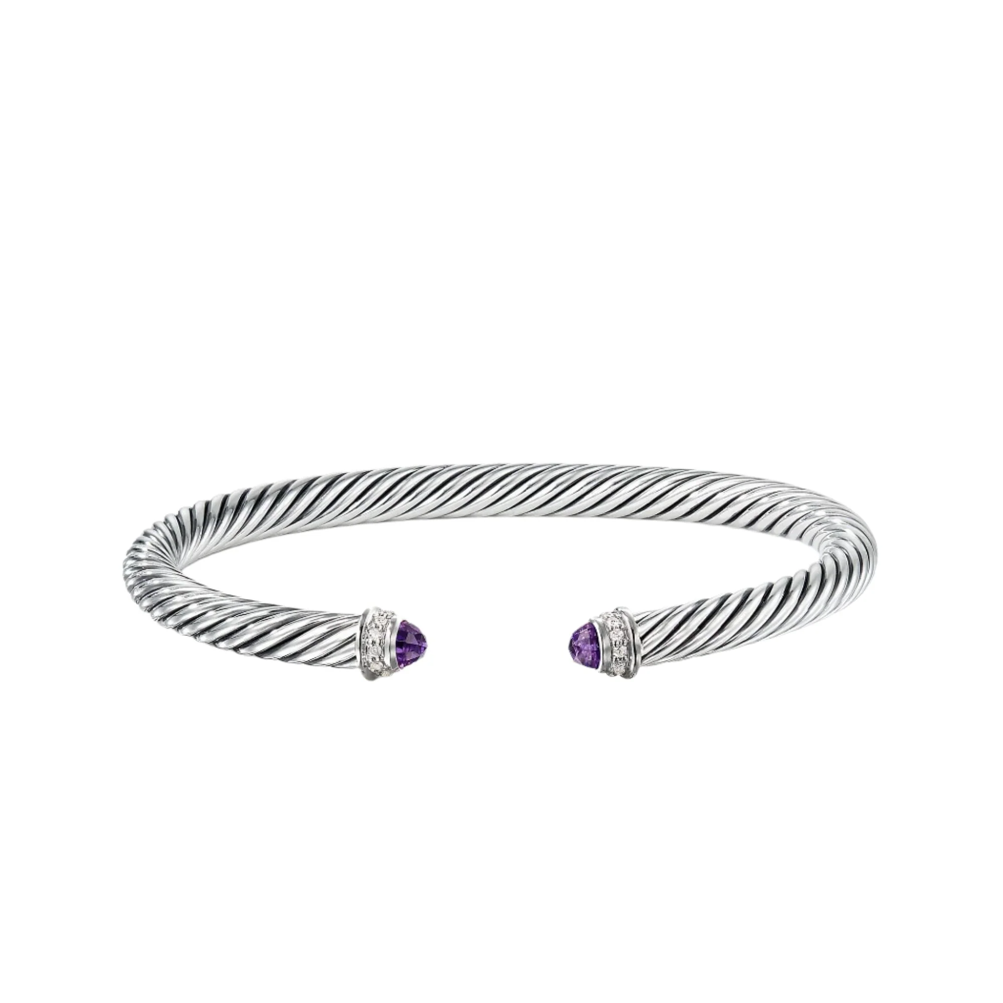 Cable Classics Bracelet with Amethyst and Diamonds - Image 3