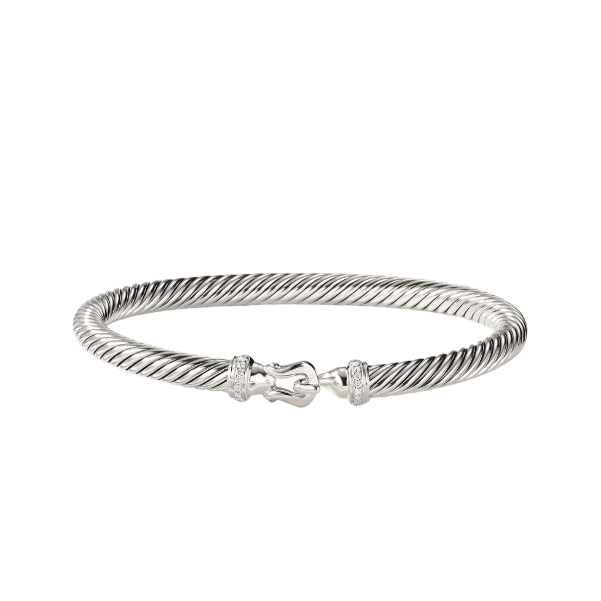 Cable Buckle Bracelet with Diamonds - Image 3