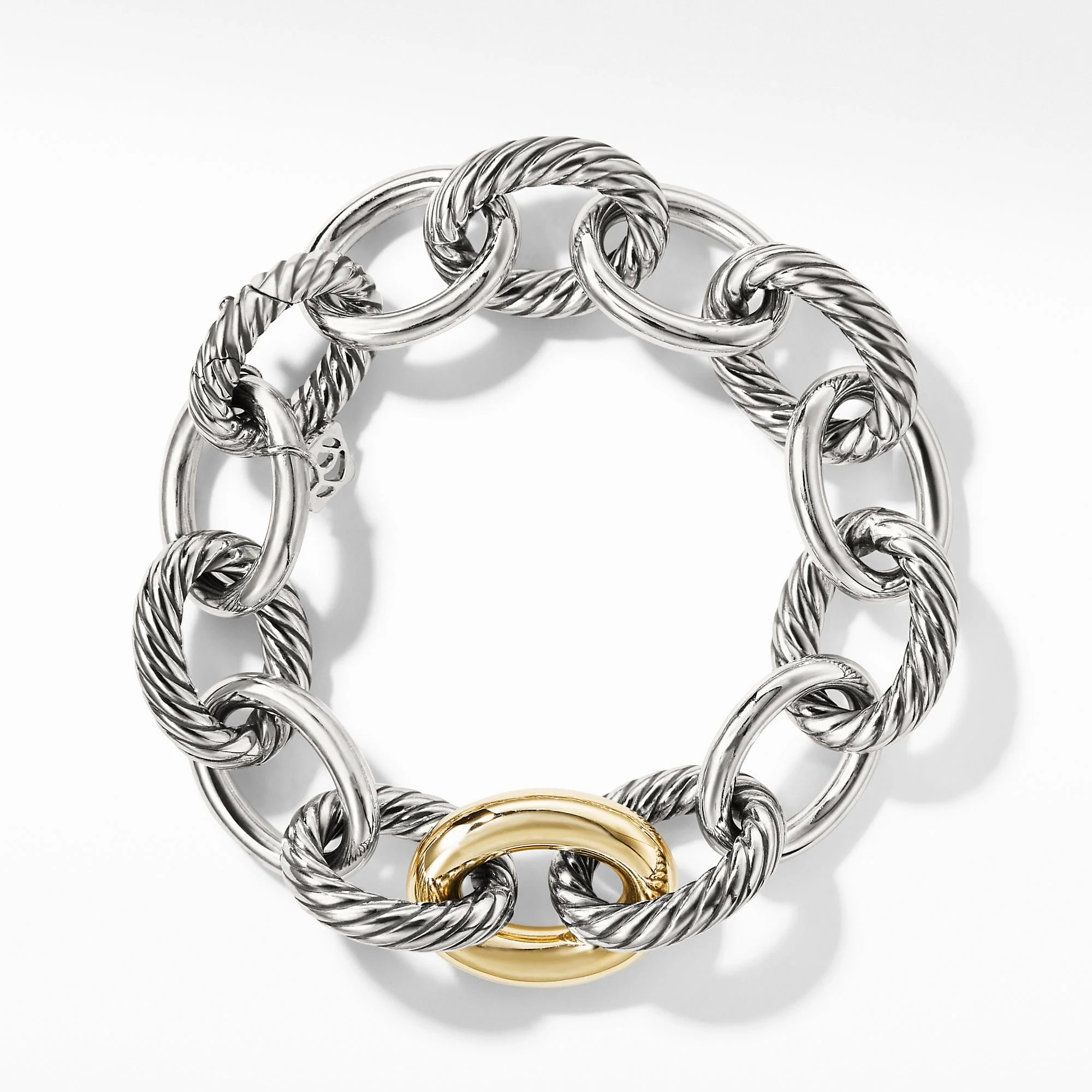 Oval Extra-Large Link Bracelet with Gold - Image 3