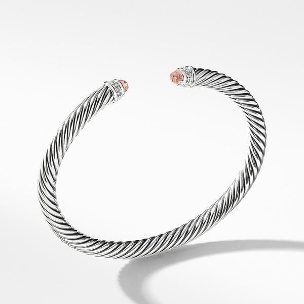Cable Classics Bracelet with Morganite and Diamonds