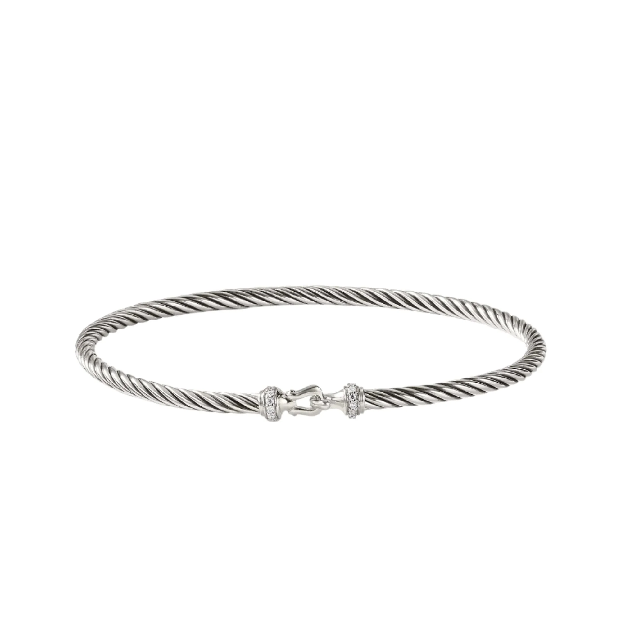 Cable Buckle Bracelet with Diamonds - Image 3