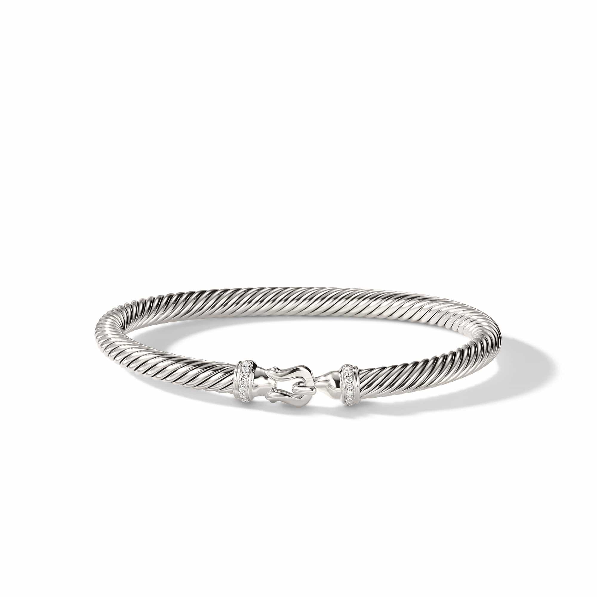 Cable Buckle Bracelet with Diamonds