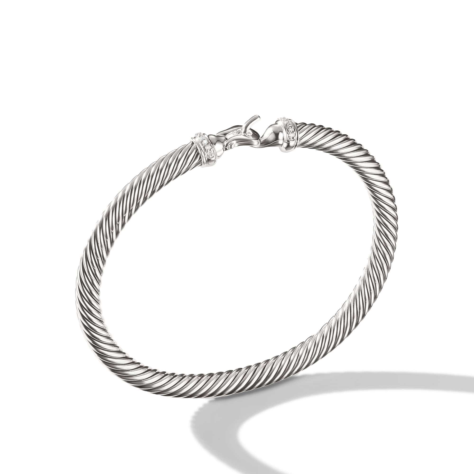 Cable Buckle Bracelet with Diamonds - Image 3