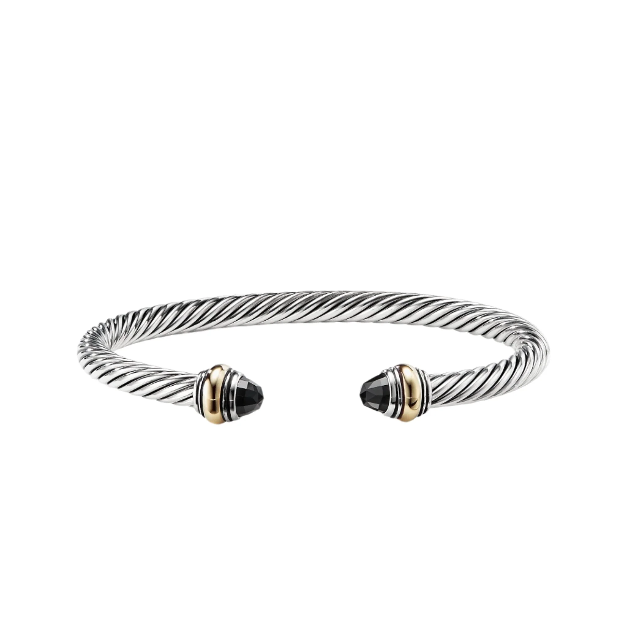 Cable Classic Bracelet with Black Onyx and Gold - Image 3