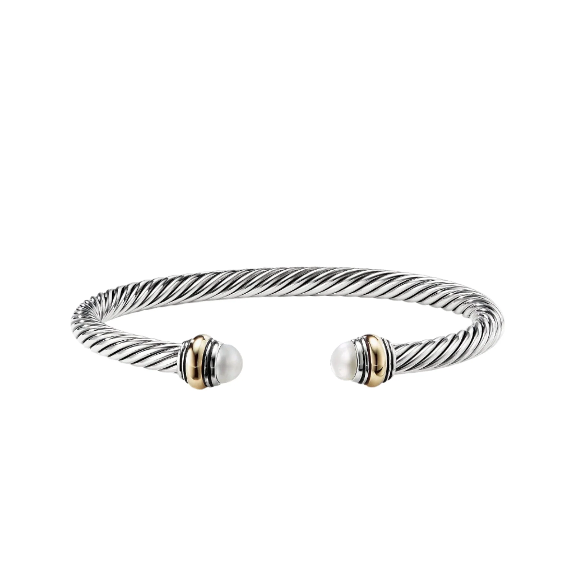 Cable Classic Bracelet with Pearl and Gold - Image 3