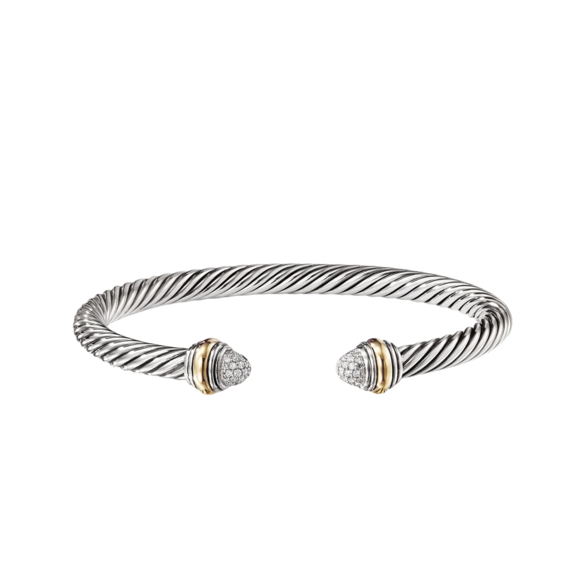 Cable Classics Collection® Bracelet with Diamonds and 14K Gold - Image 3