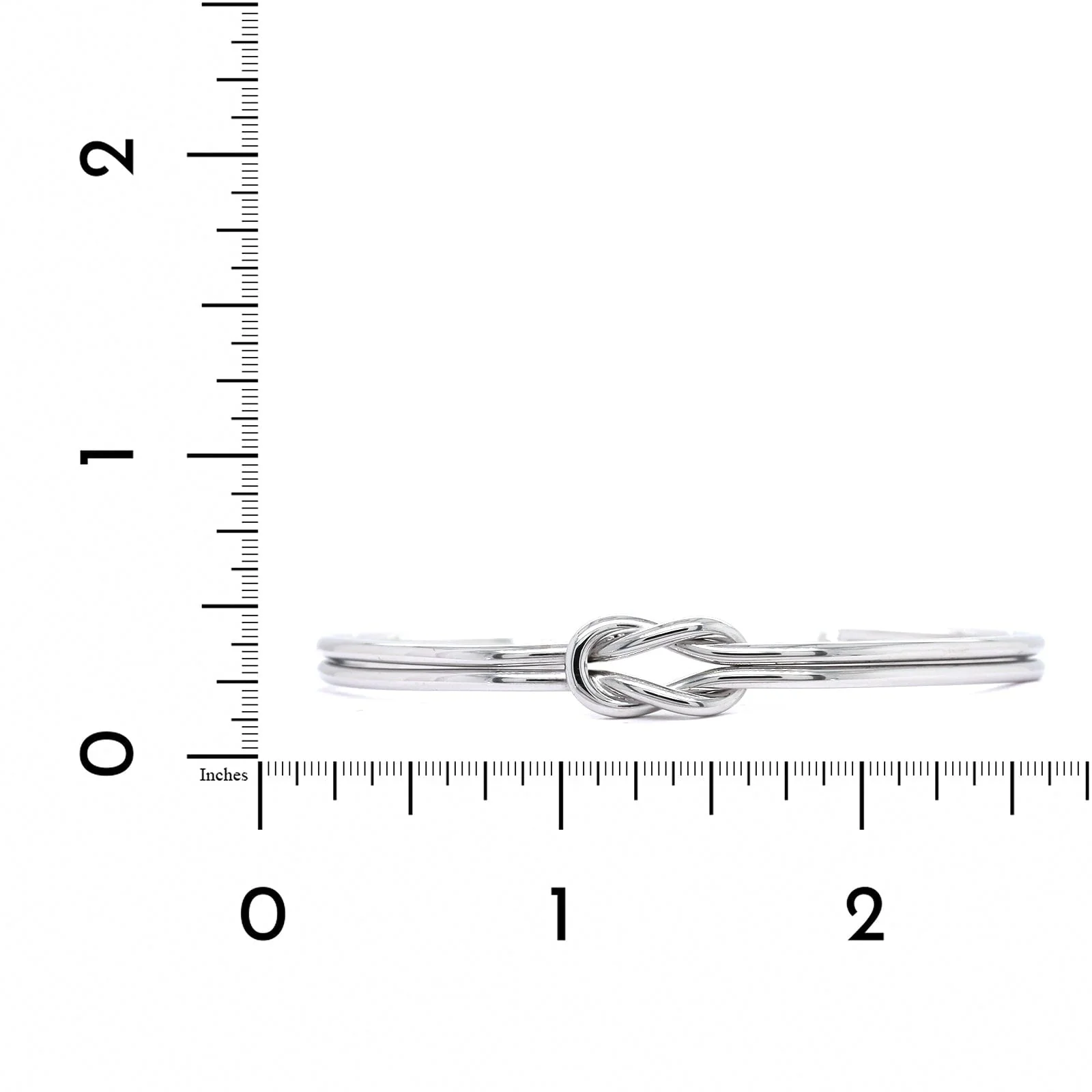 Sterling Silver Knot Cuff Bracelet - Image 3