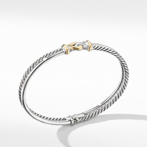 Two-Row Buckle Bracelet with 18K Yellow Gold - Image 3