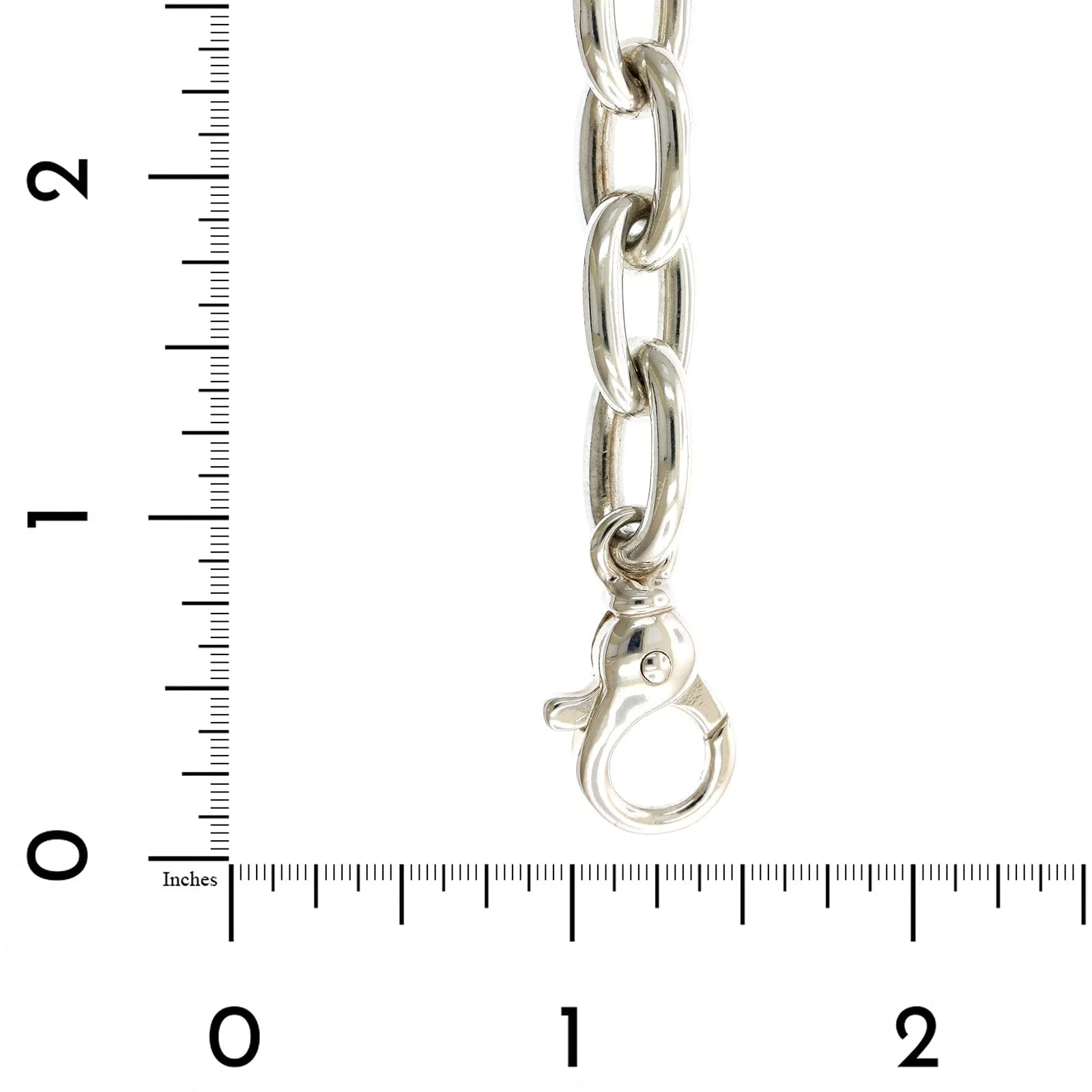 Sterling Silver Heavy Oval Link Bracelet - Image 3