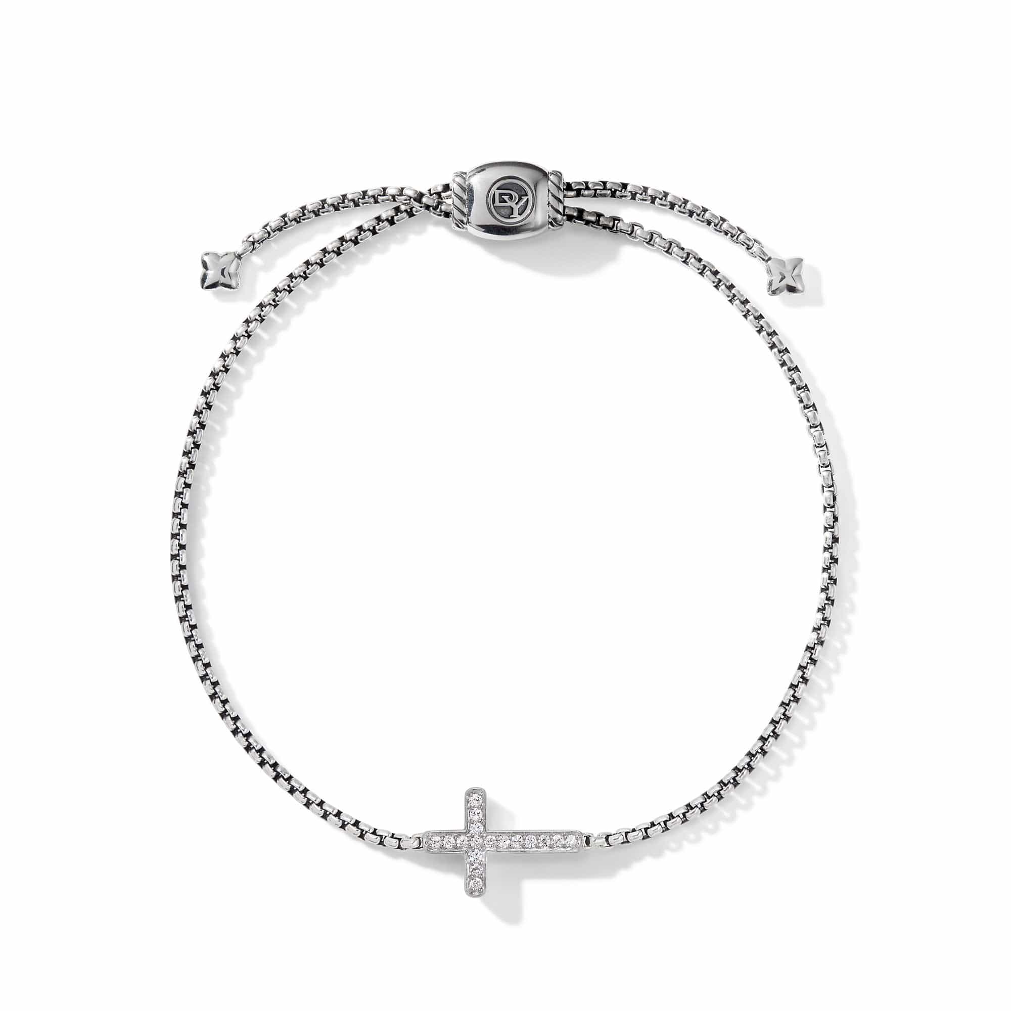 Pave Cross Bracelet with Diamonds - Image 3