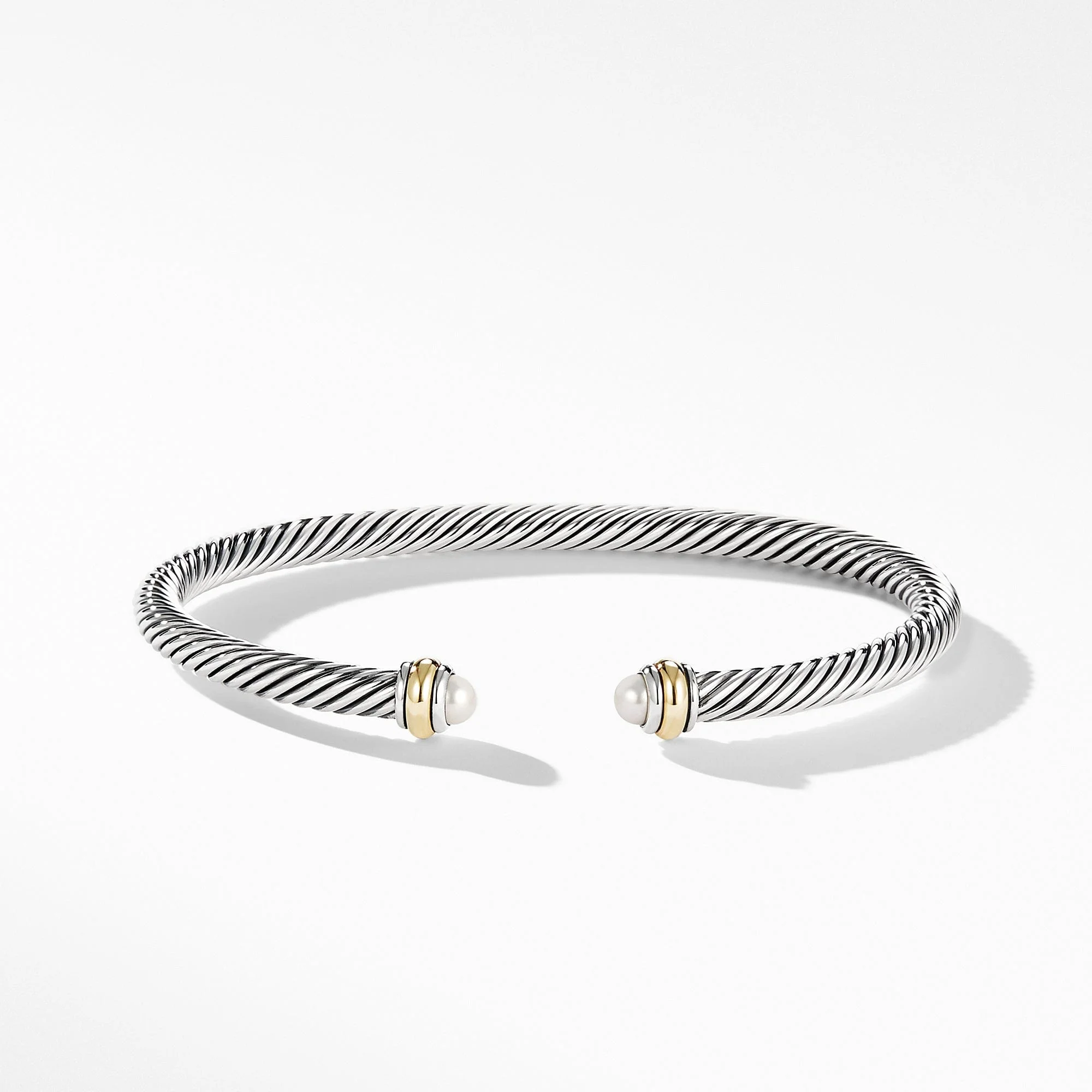 Cable Classic Bracelet with Pearl and 18K Yellow Gold - Image 2