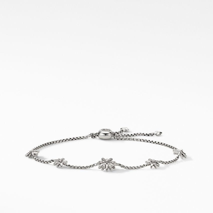 Petite Starburst Station Chain Bracelet with Pavé Diamonds - Image 2