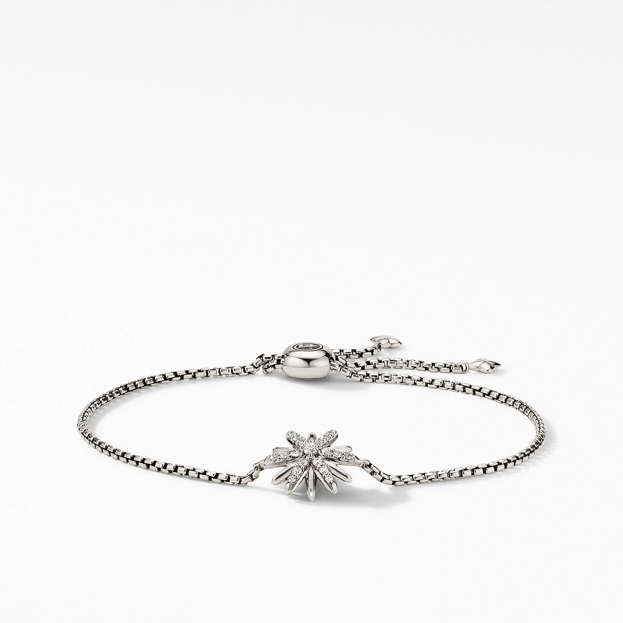 Starburst Station Chain Bracelet with Pavé Diamonds - Image 3