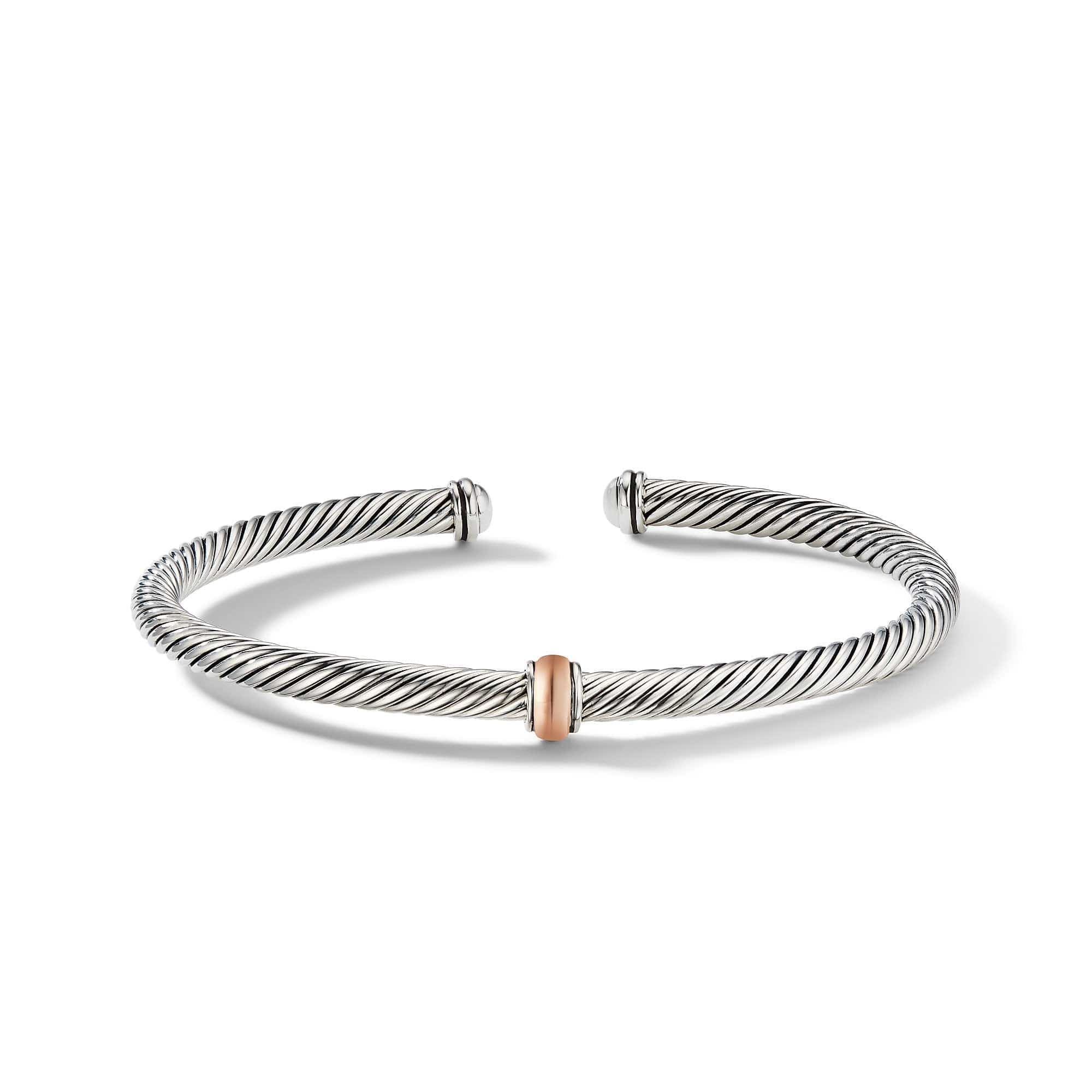 Cable Classics Center Station Bracelet with 18K Rose Gold - Image 2