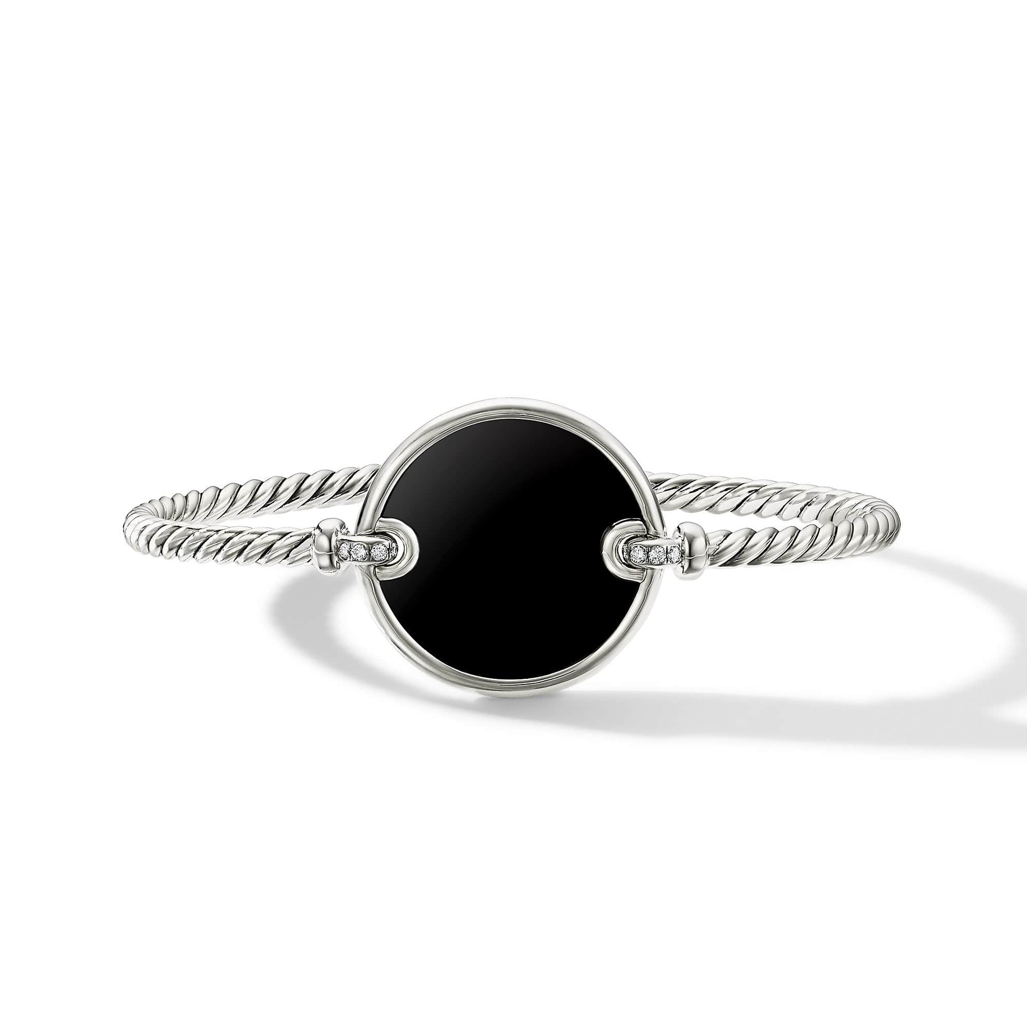 DY Elements Bracelet with Black Onyx and Pavé Diamonds - Image 2