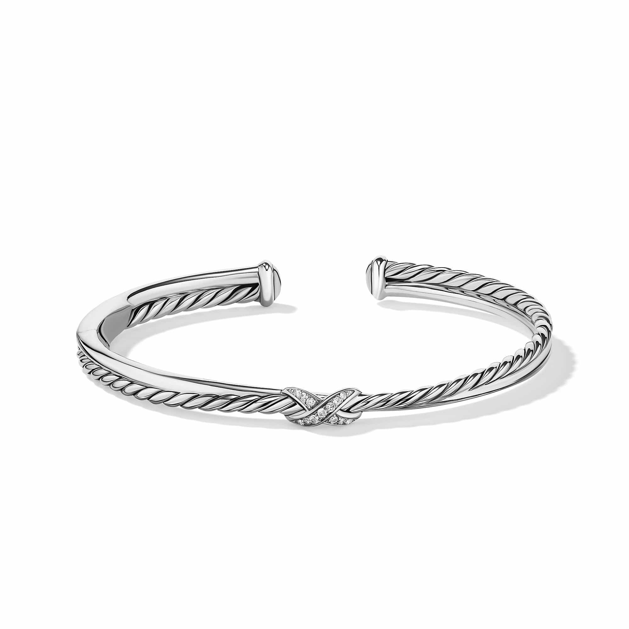 Petite X Center Station Bracelet with Pavé Diamonds - Image 2