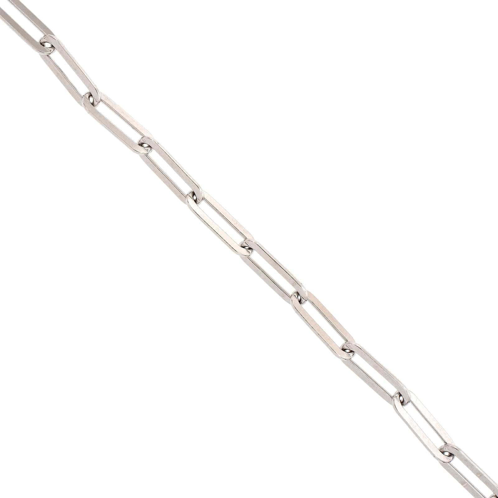 Sterling Silver Flat Paperclip Bracelet - Image 2