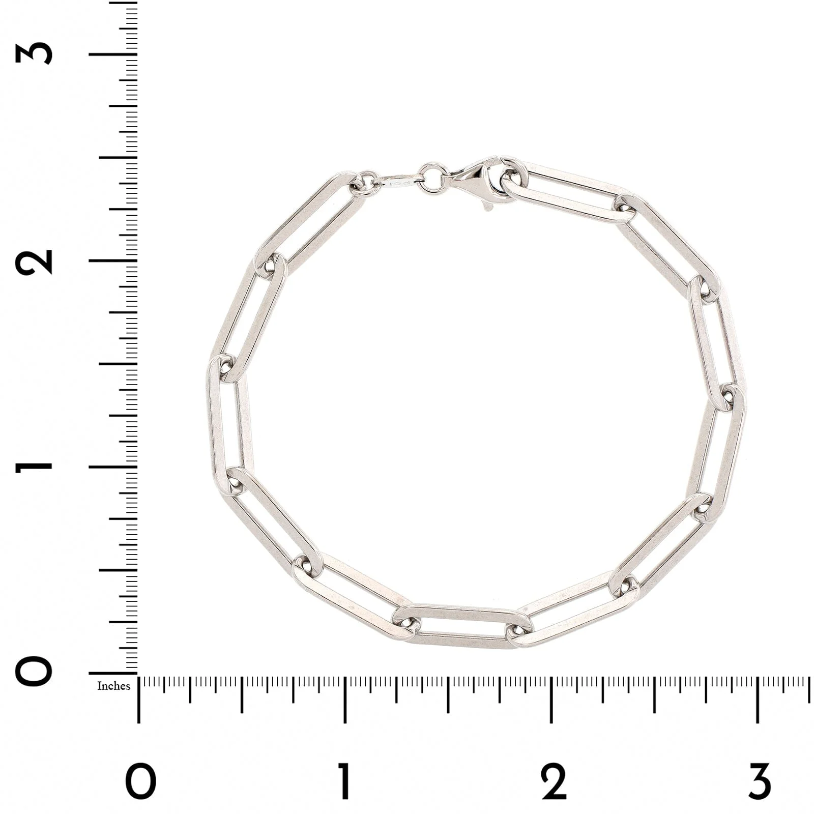 Sterling Silver Flat Paperclip Bracelet - Image 3