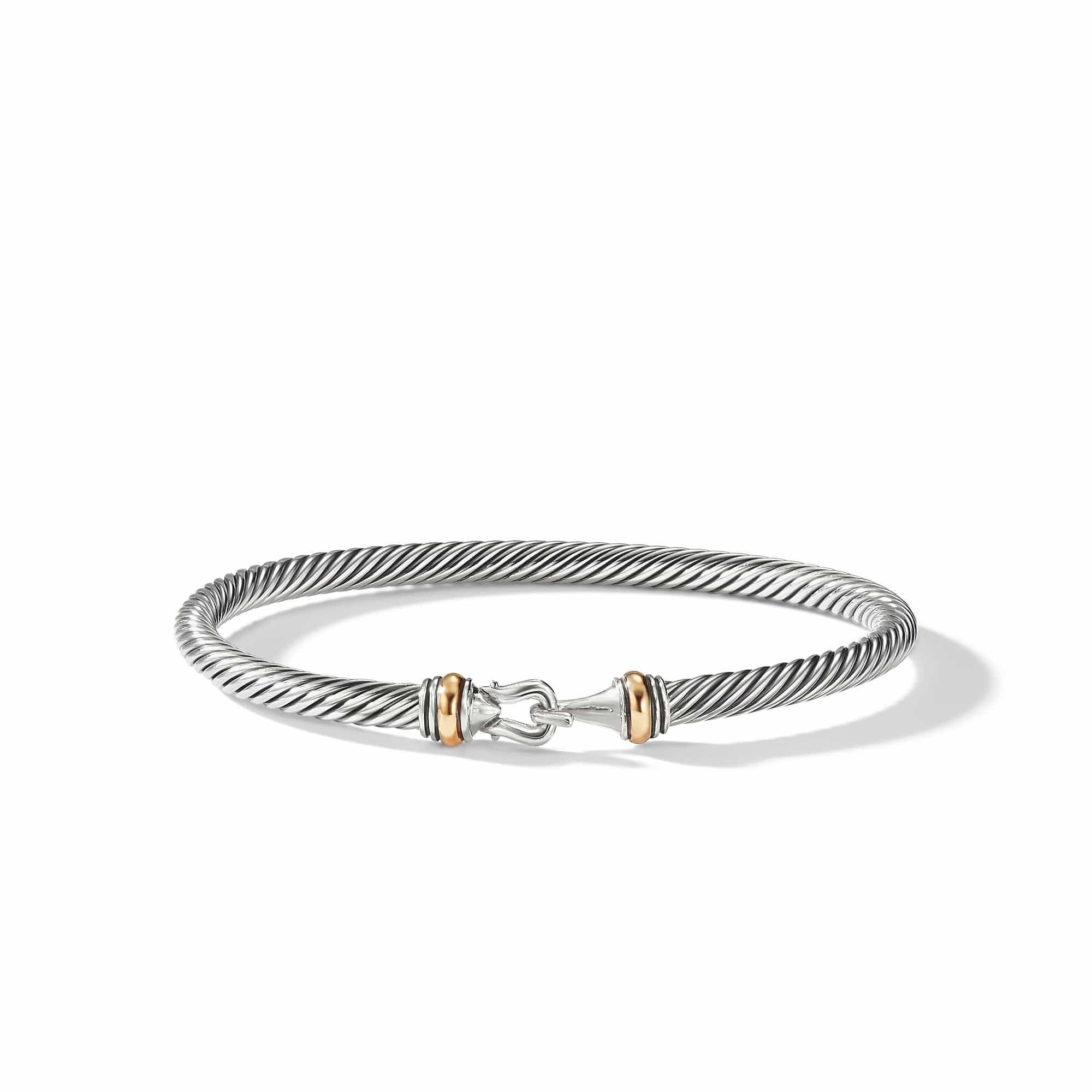 Cable Buckle Bracelet with Gold - Image 3