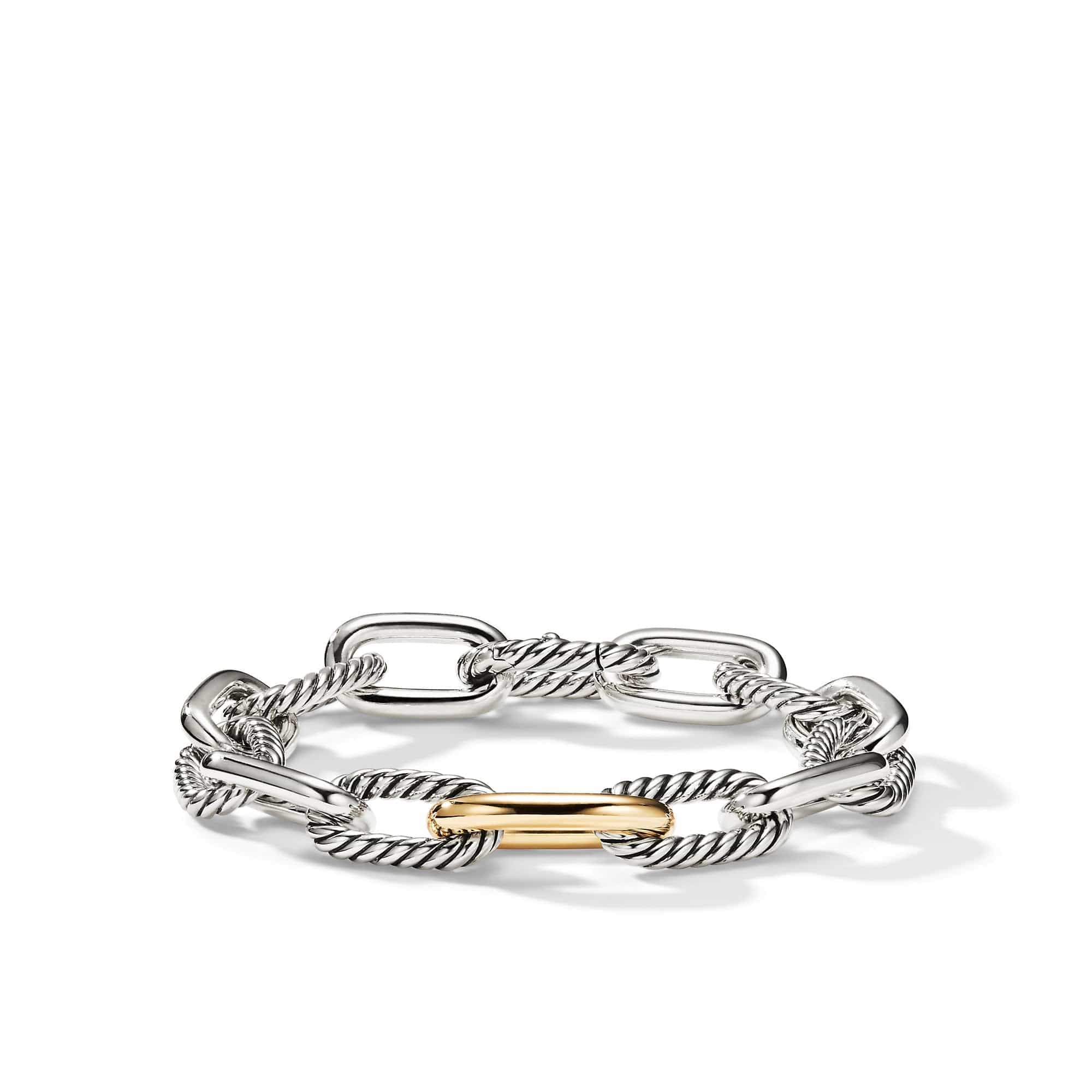 DY Madison Medium Bracelet with 18K Gold, 11mm