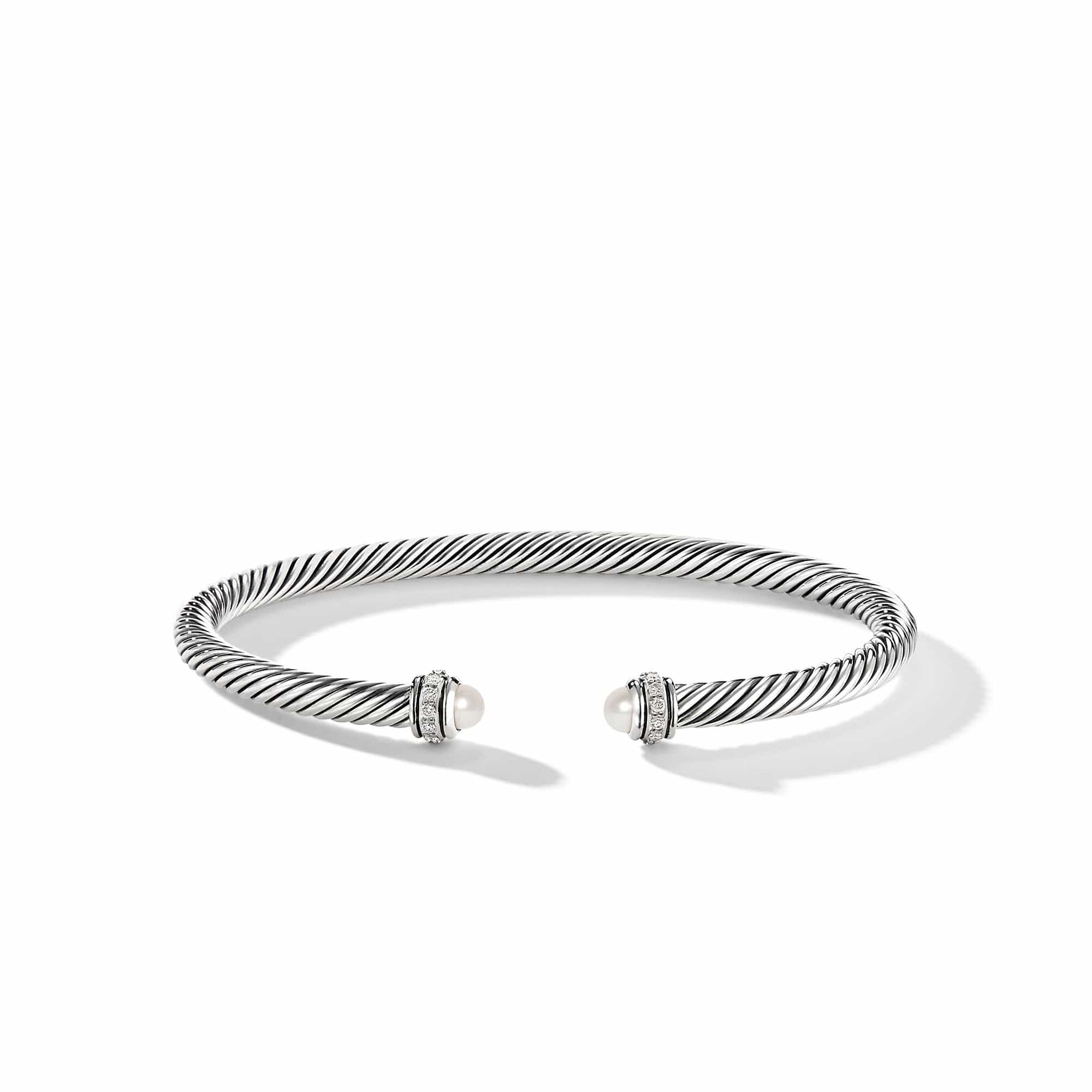 Cable Classic Bracelet with Pearls and Diamonds