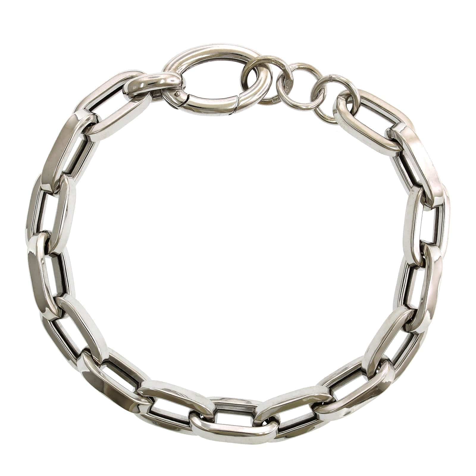 Sterling Silver Elongated Link Bracelet