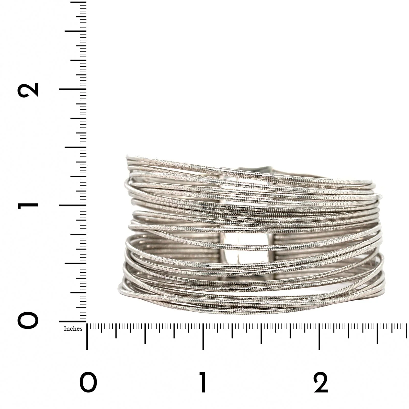 Sterling Silver Multi Spring Thick Bracelet - Image 3