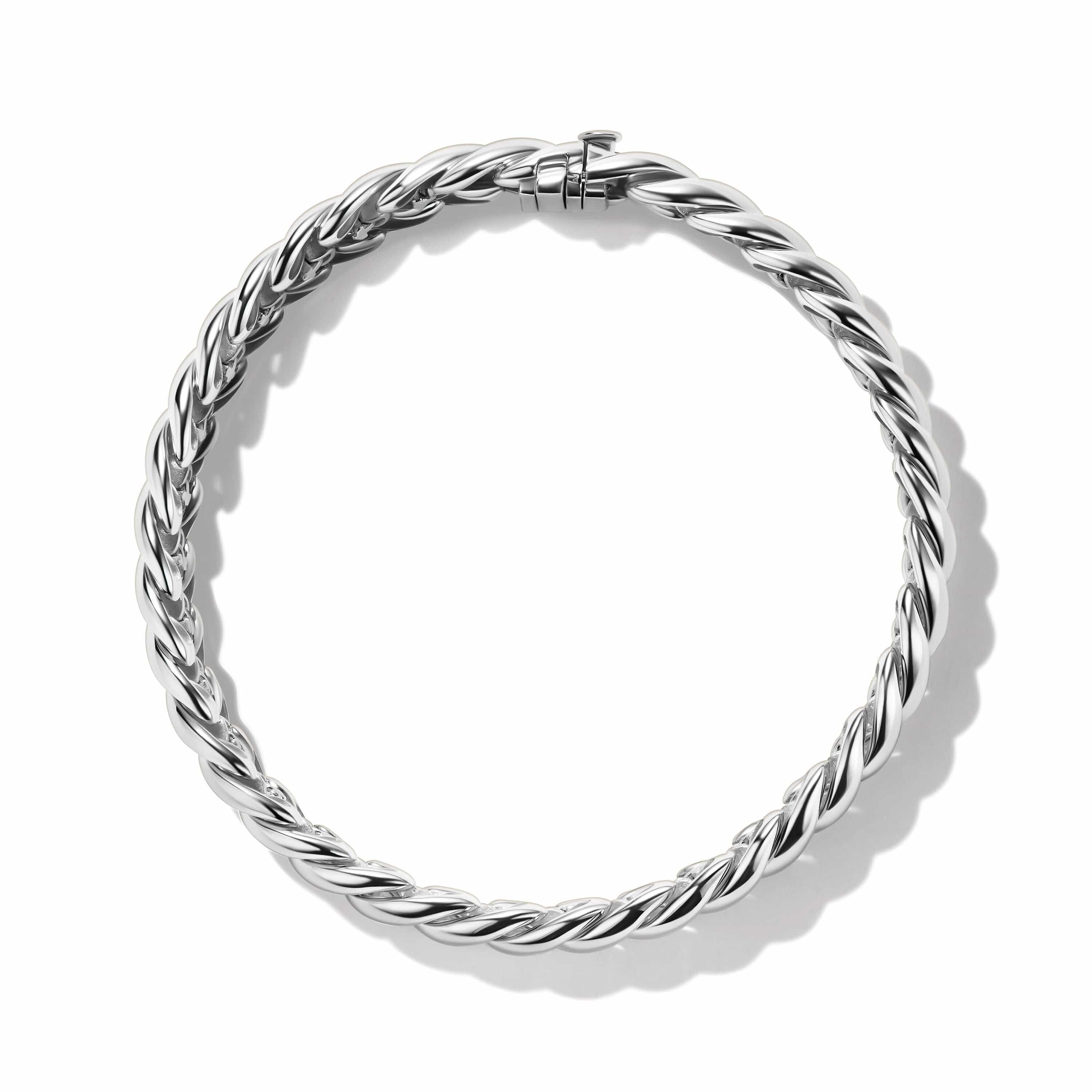 Sculpted Cable Bracelet in Sterling Silver - Image 2