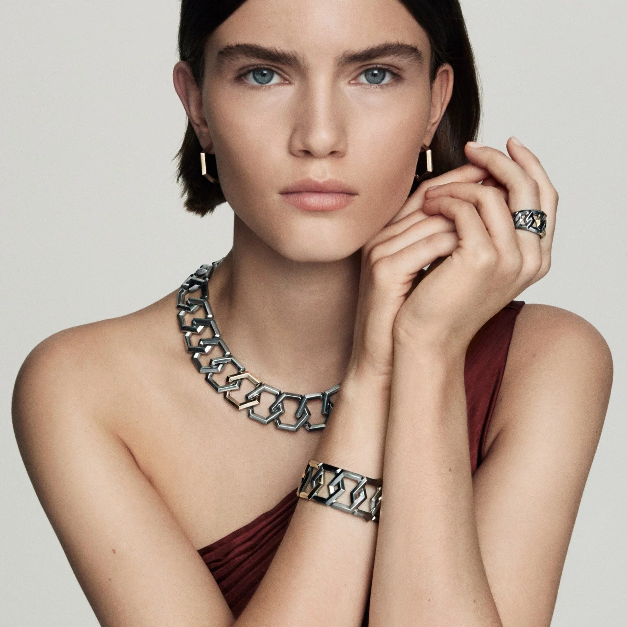 Carlyle Bracelet in Sterling Silver with 18K Yellow Gold - Image 2