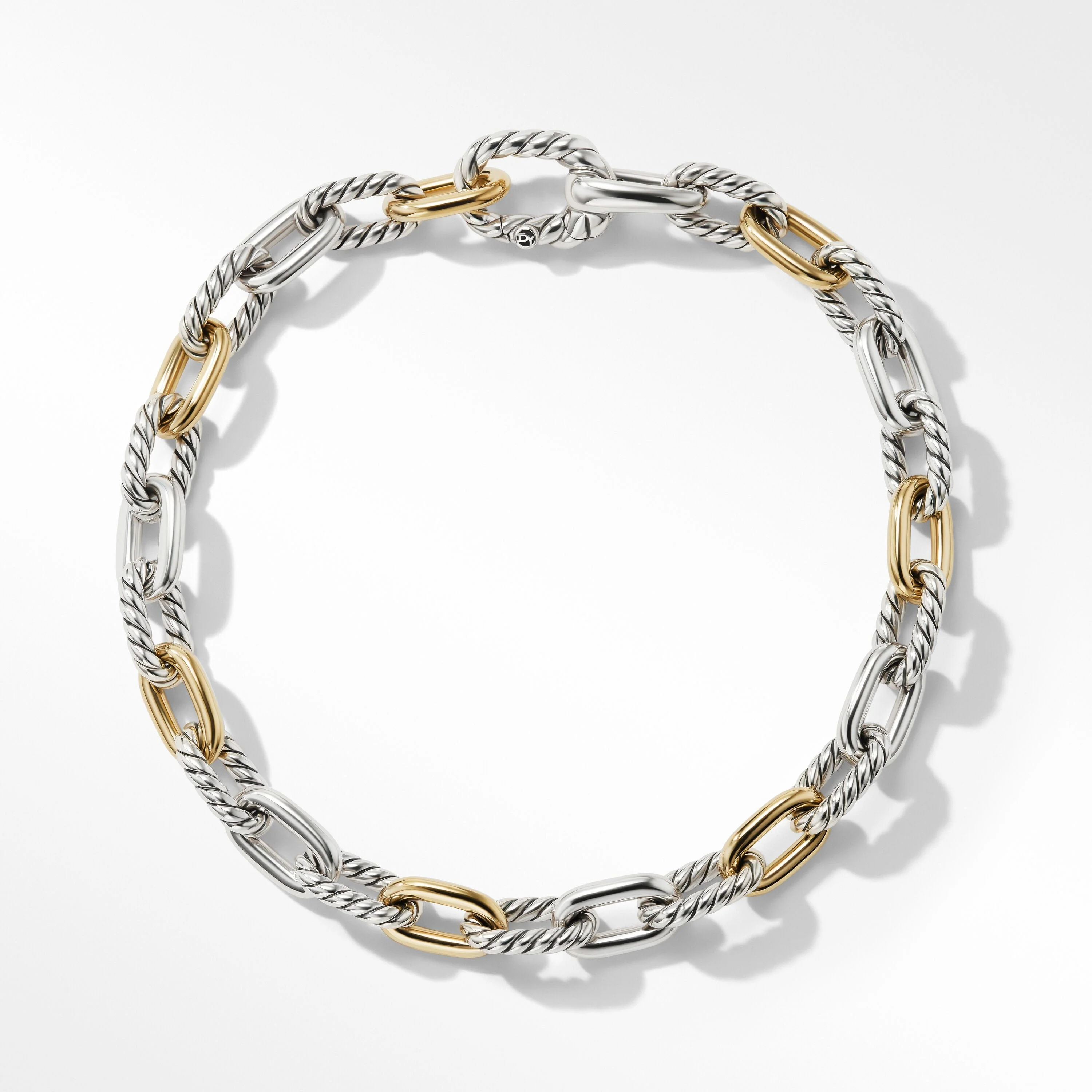 DY Madison® Chain Bracelet in Sterling Silver with 18K Yellow Gold - Image 2