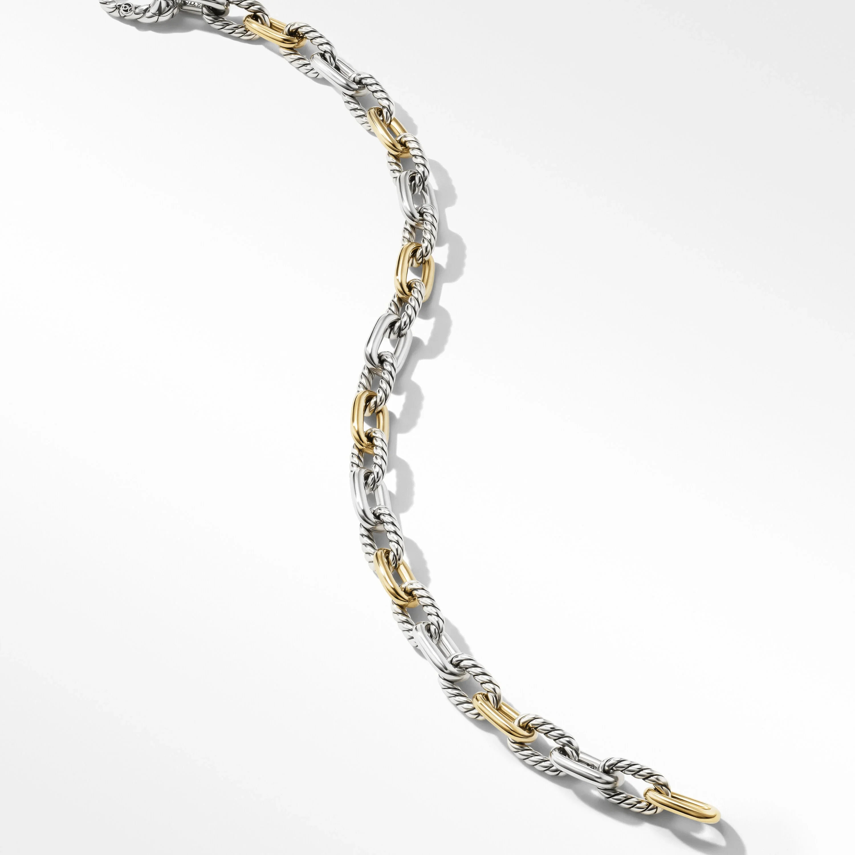 DY Madison® Chain Bracelet in Sterling Silver with 18K Yellow Gold - Image 3
