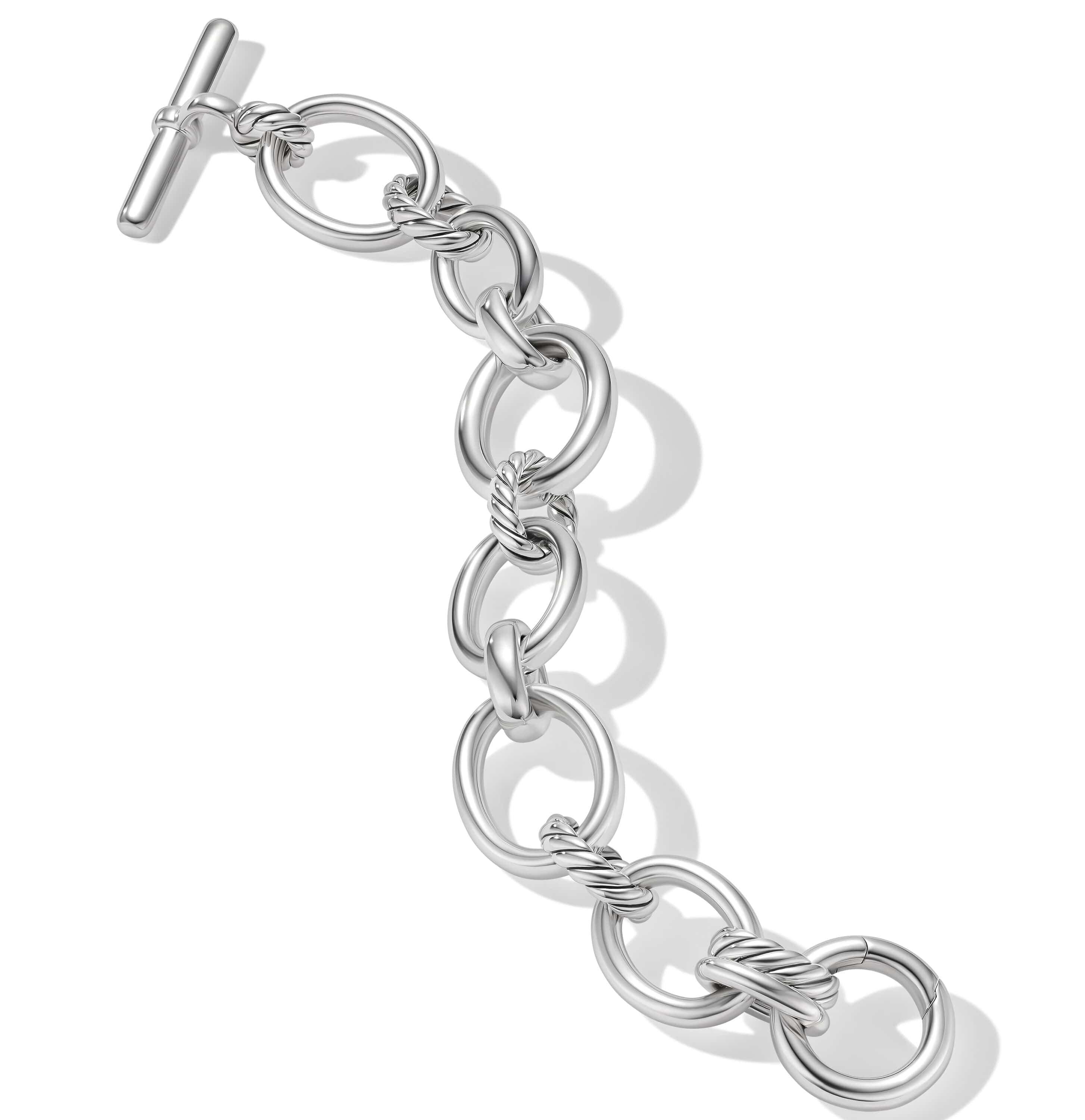 DY Mercer Bracelet in Sterling Silver with Pavé Diamonds - Image 3