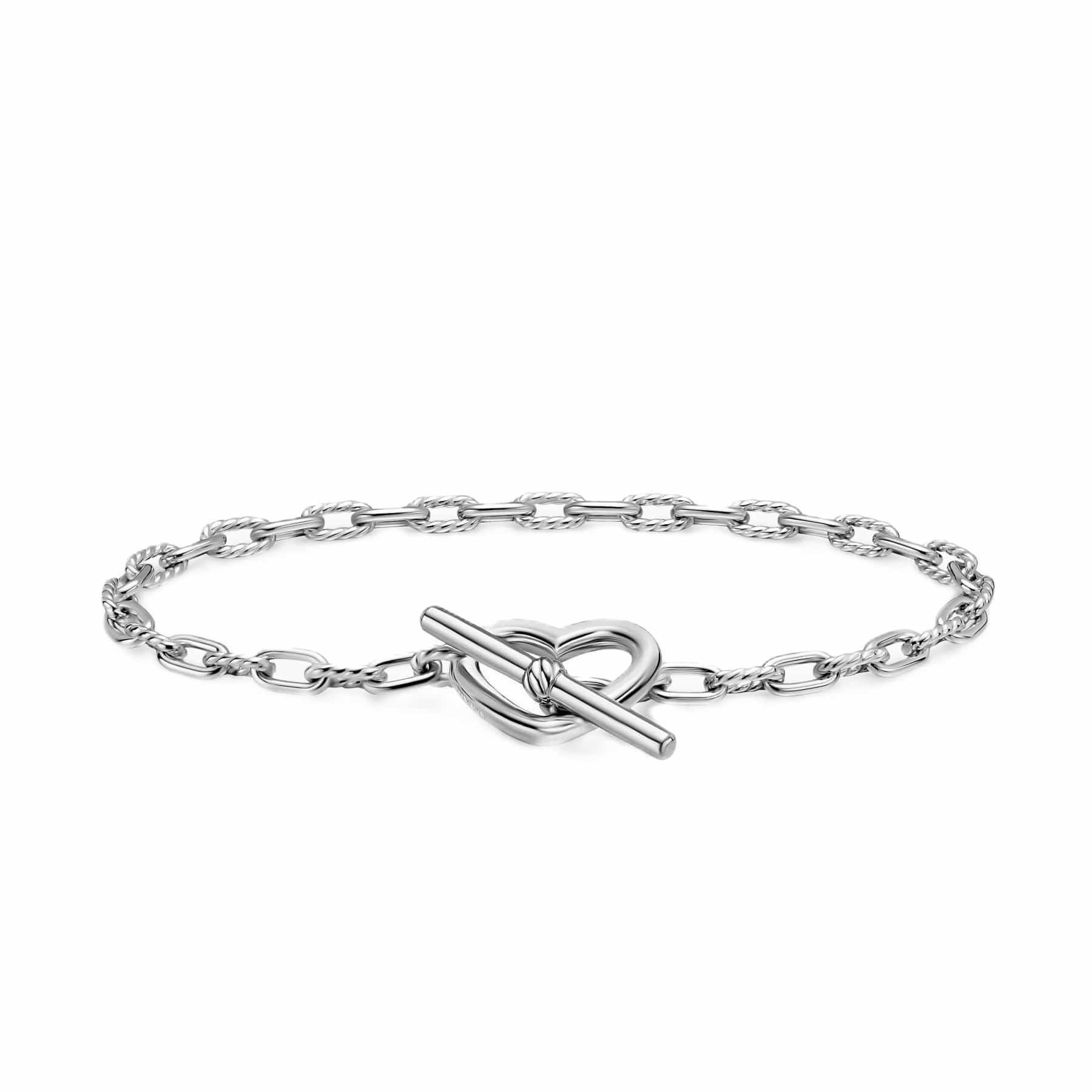 DY Madison® Heart Toggle Chain Bracelet Sterling Silver, 3mm
