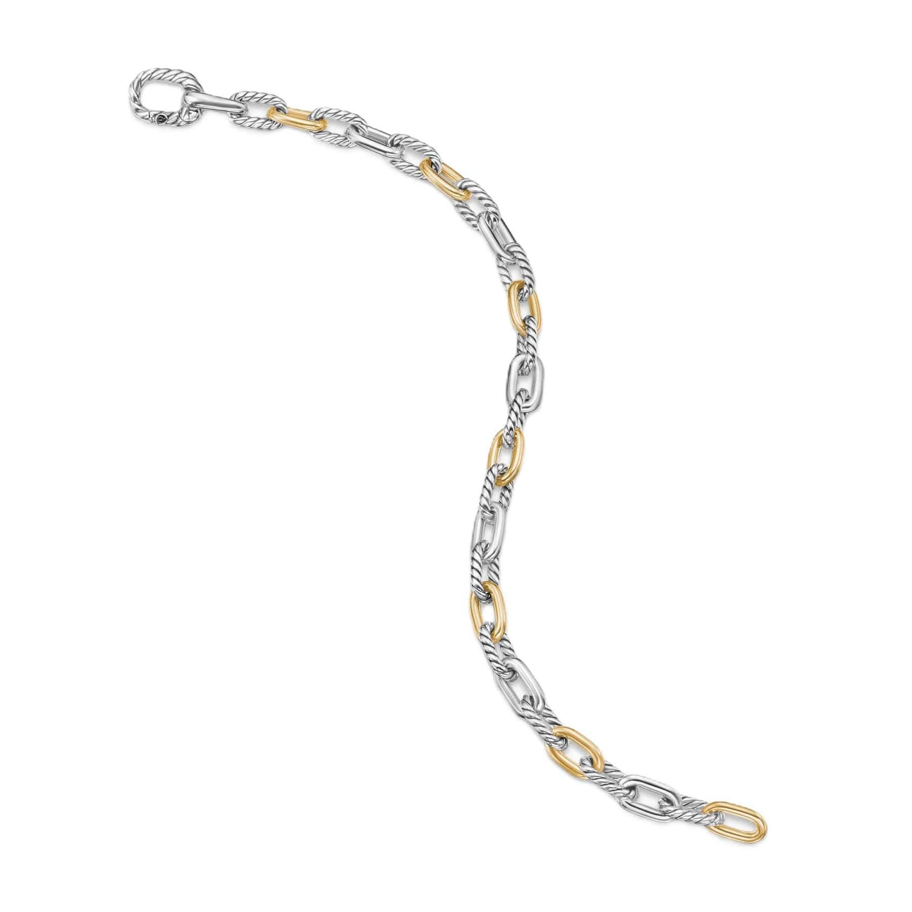 DY Madison® Chain Bracelet Sterling Silver with 18K Yellow Gold, 5.5mm - Image 3