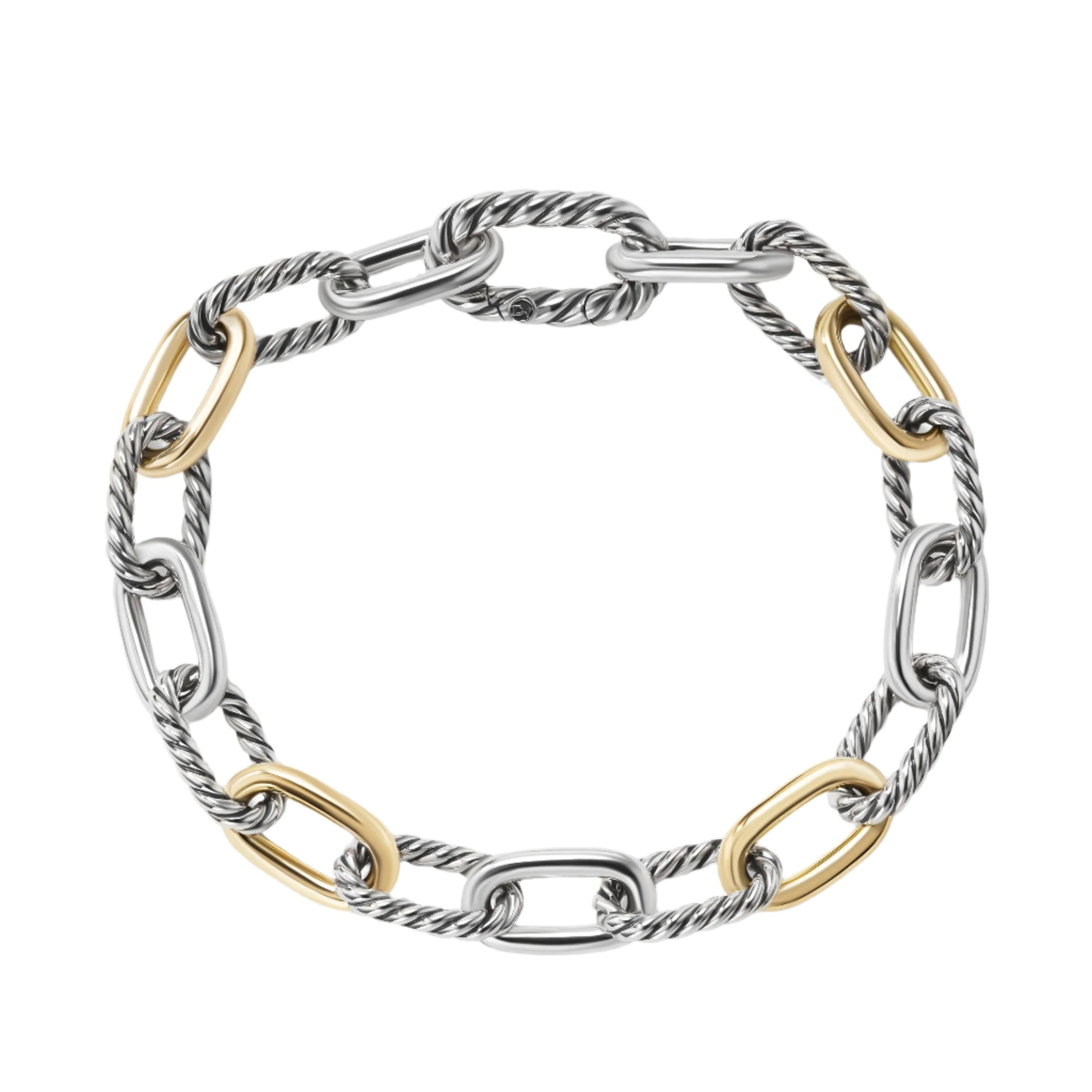 DY Madison® Chain Bracelet in Sterling Silver with 18K Yellow Gold - Image 2