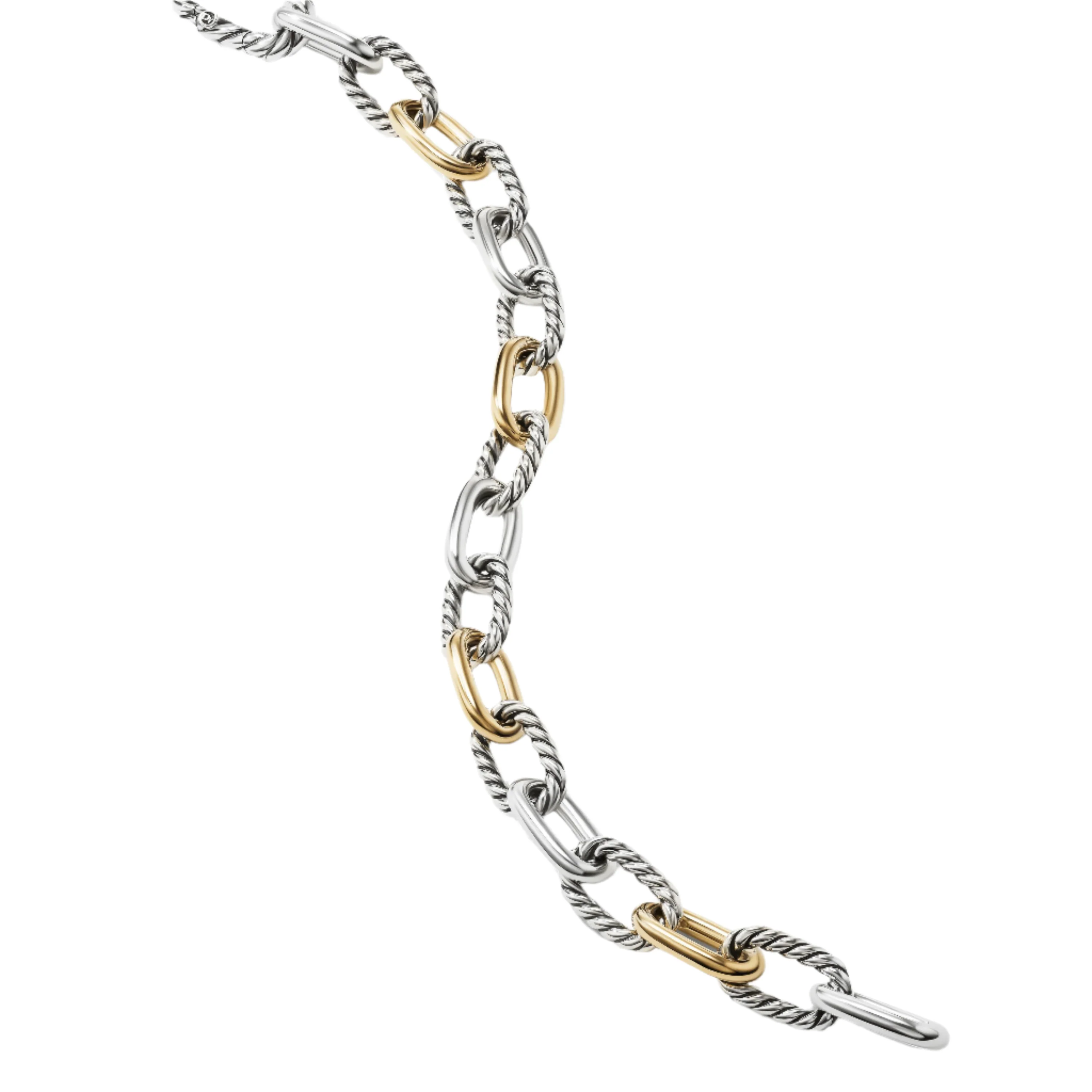 DY Madison® Chain Bracelet in Sterling Silver with 18K Yellow Gold - Image 3
