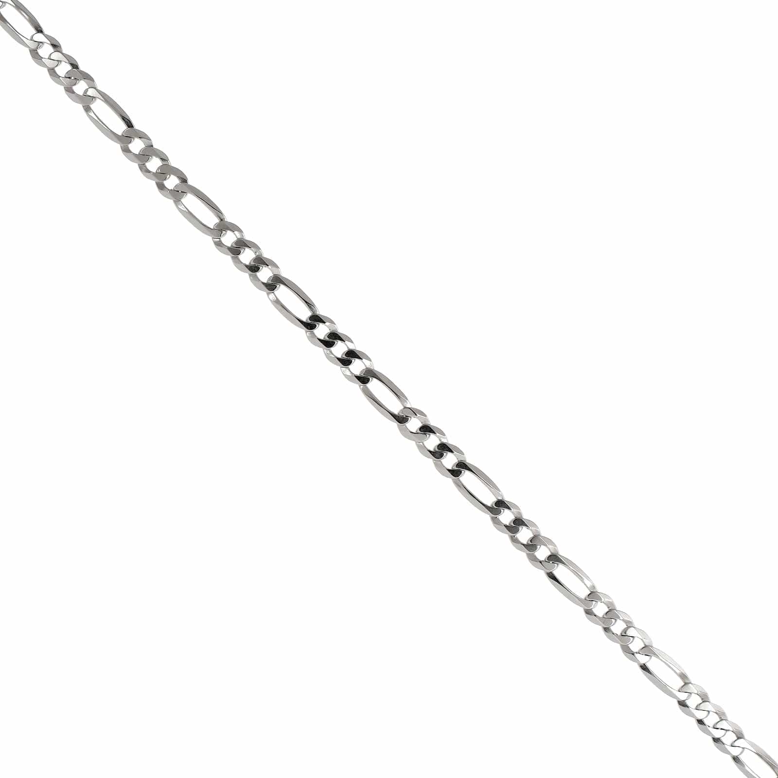 Sterling Silver Figaro Chain Link Bracelet - Image 2