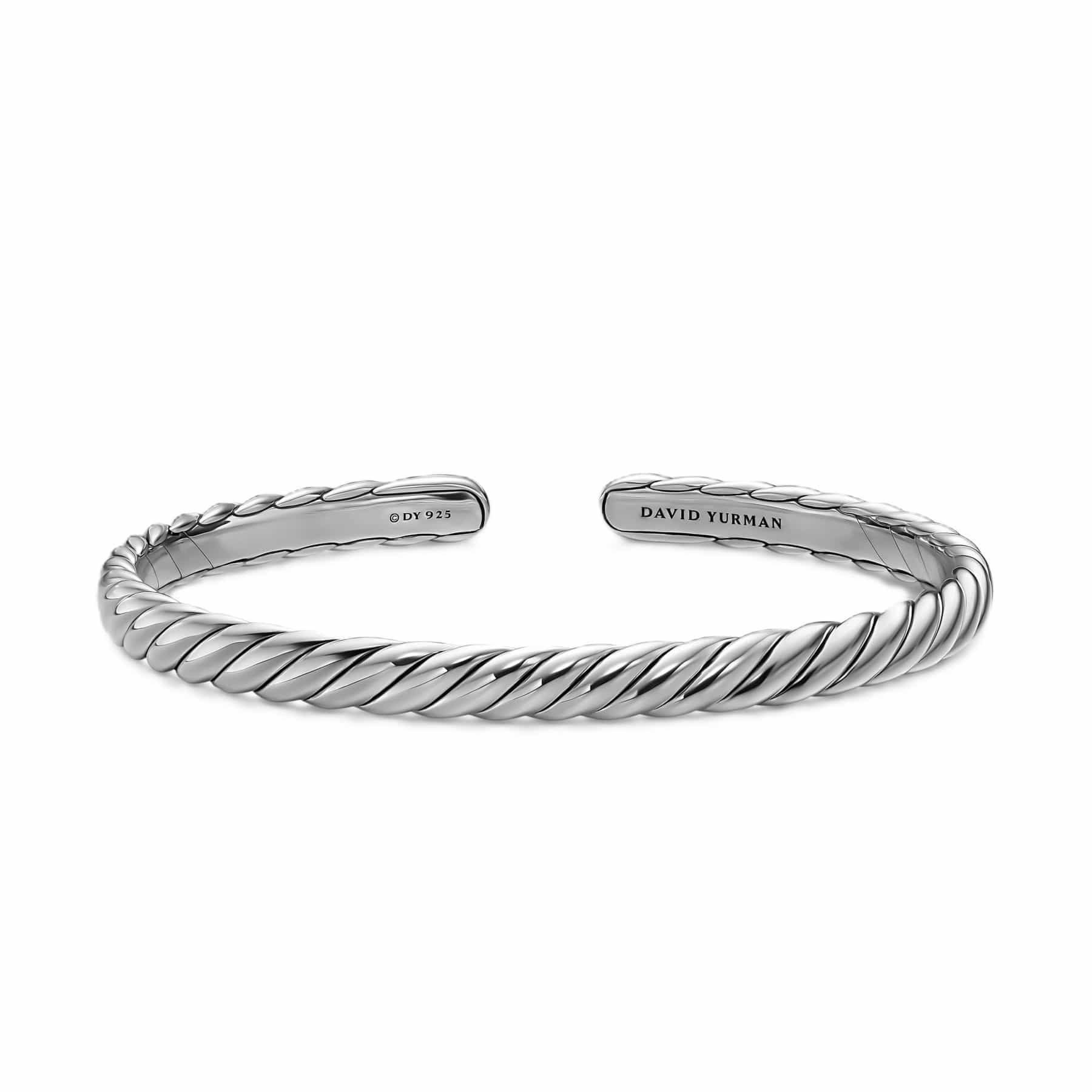 Sculpted Cable Flex Bracelet Sterling Silver, 5mm - Image 3