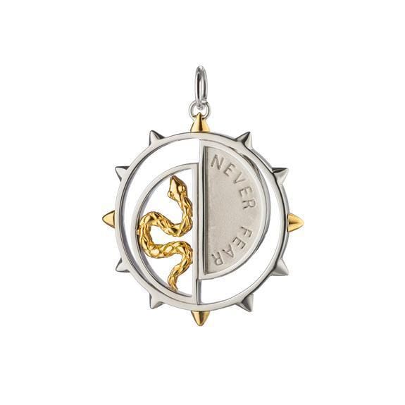 Sterling Silver and 18K Yellow Gold Snake Charm - Image 2
