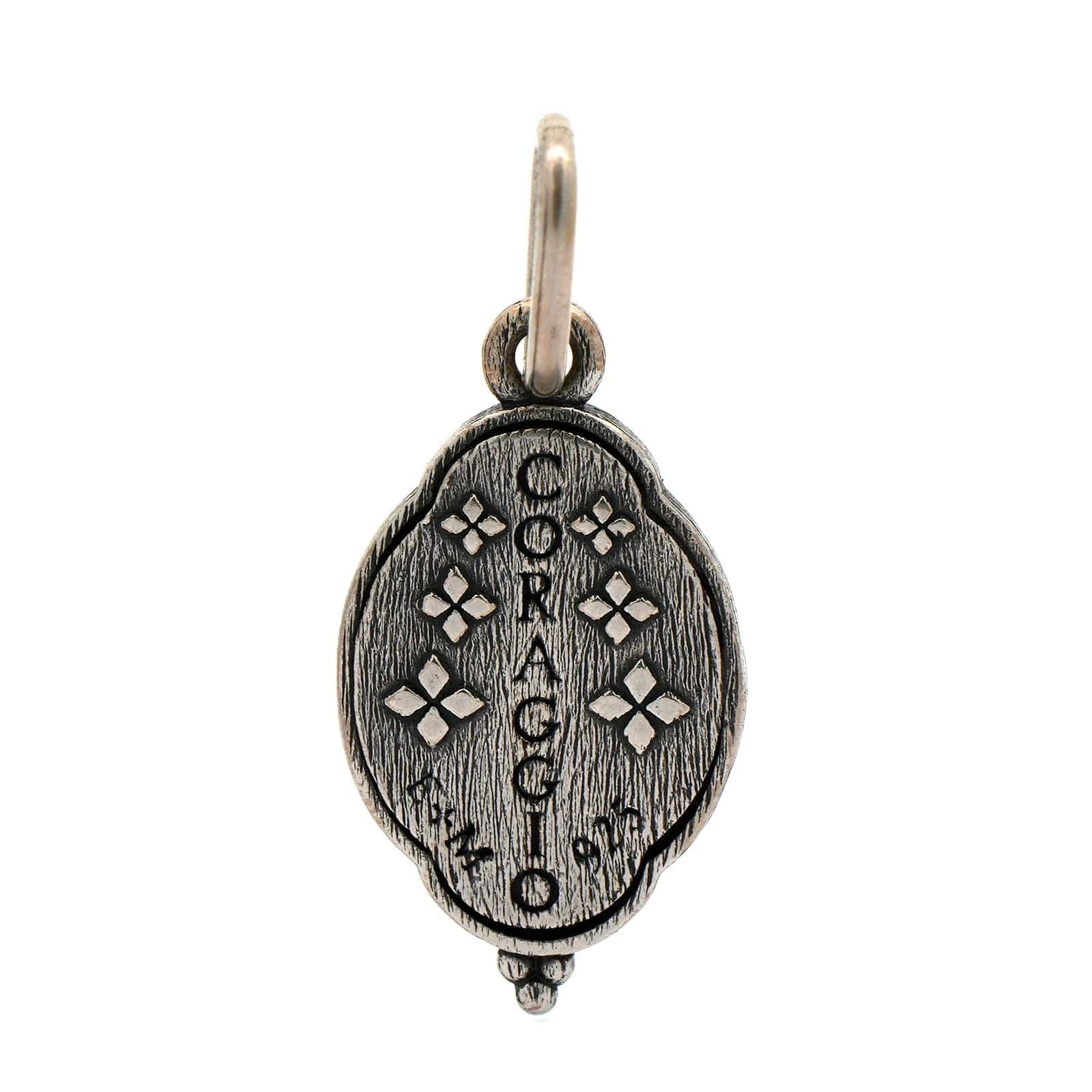 Sterling Silver Small Ornate Lion Crest Charm - Image 2