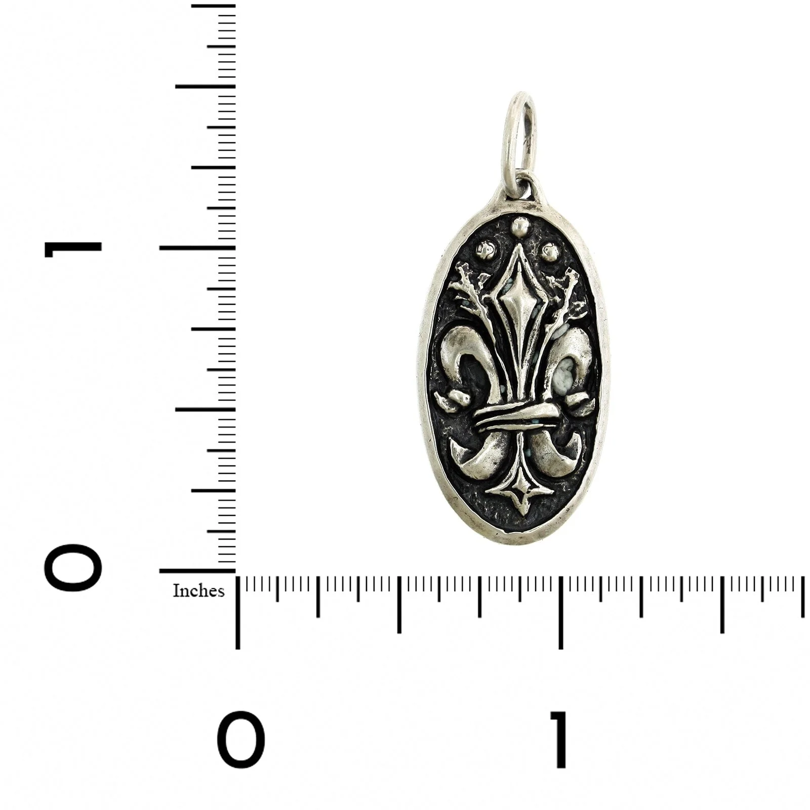 Sterling Silver Fleur De Lis and North Star Diamond Charm - Image 3