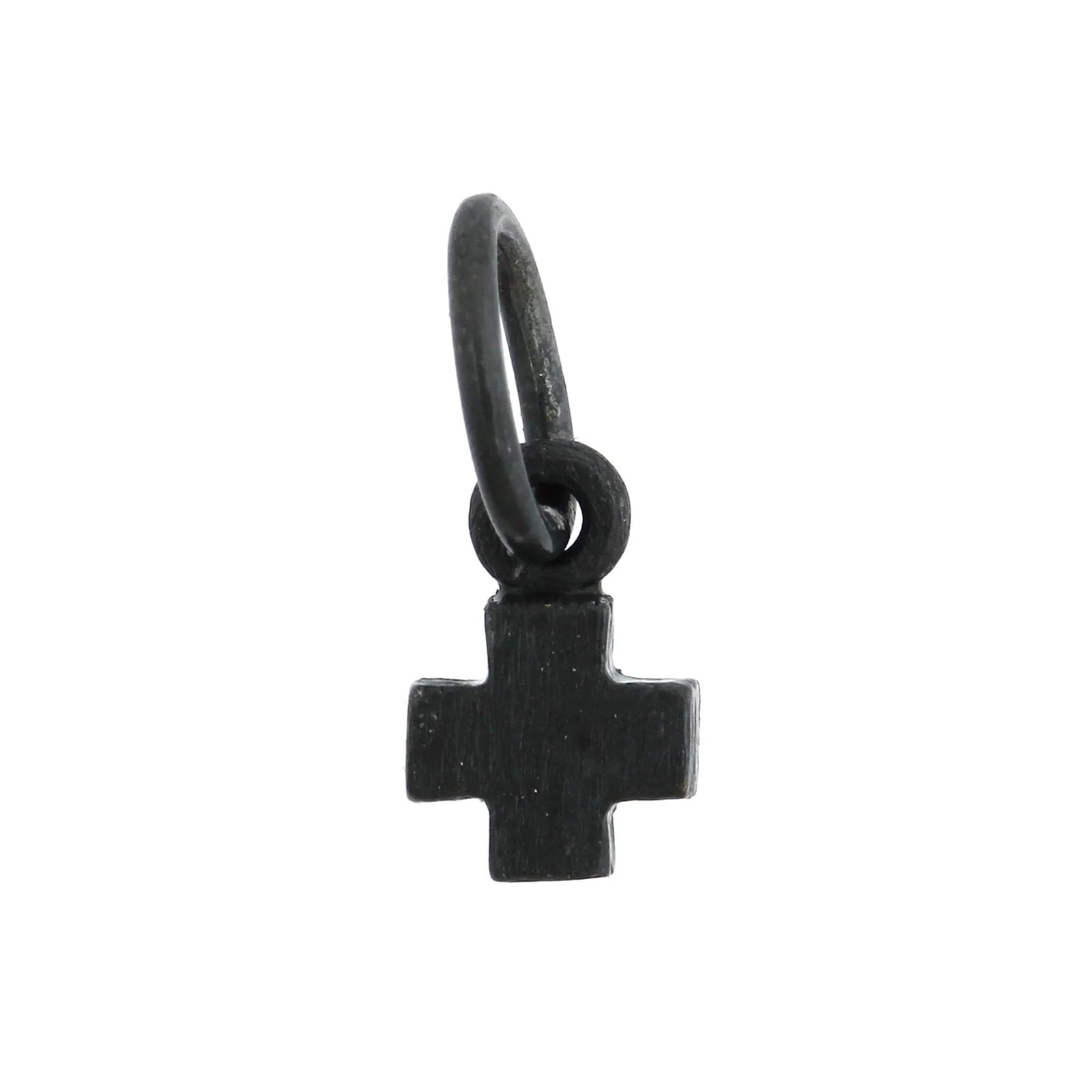 Sterling Silver Diamond Tiny Cross Charm - Image 2