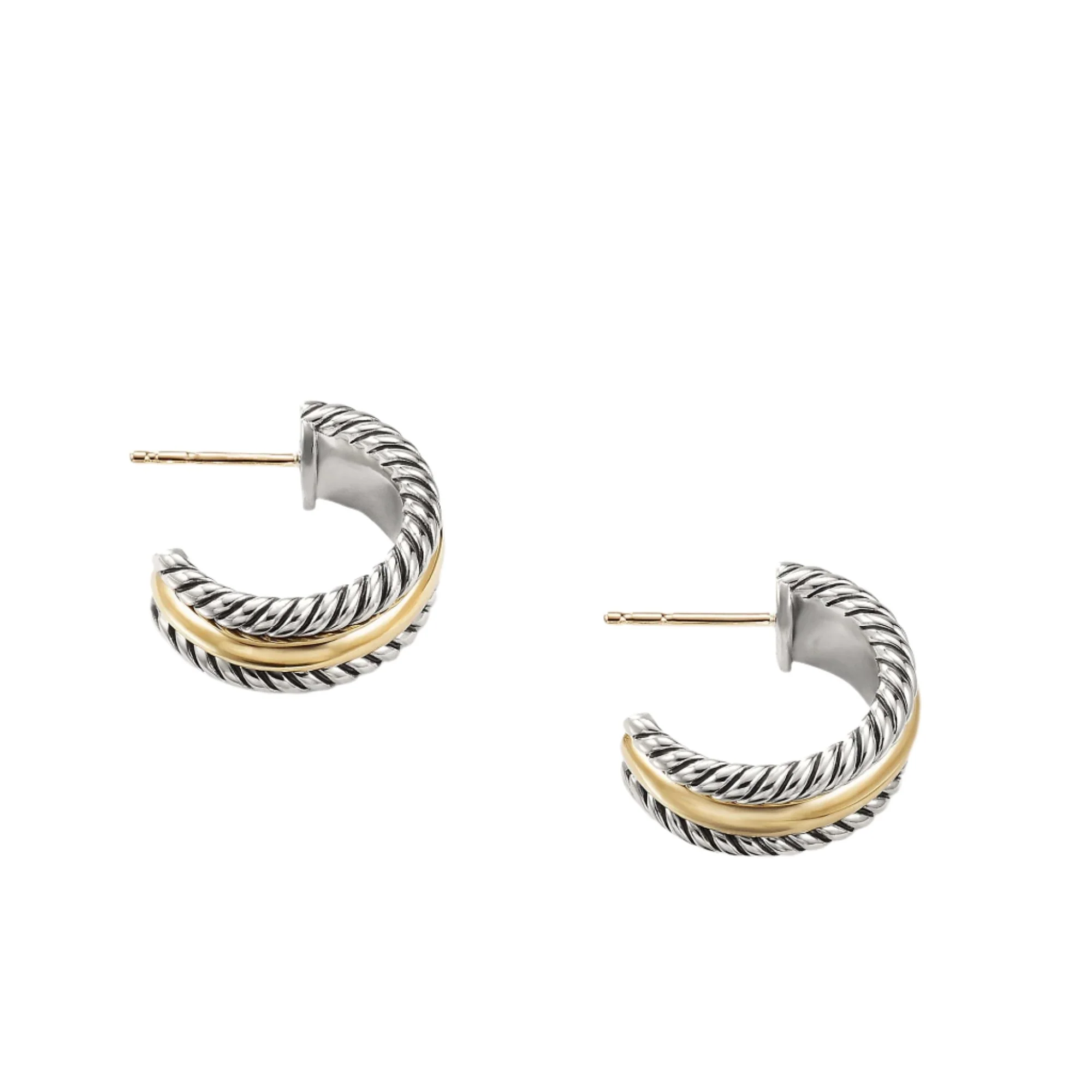 Hoop Earrings with Gold - Image 3